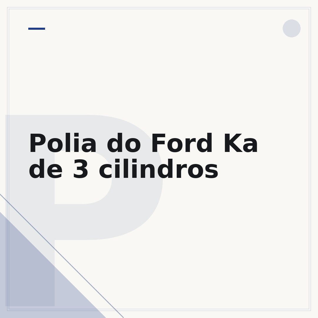 Polia do Ford Ka de 3 cilindros