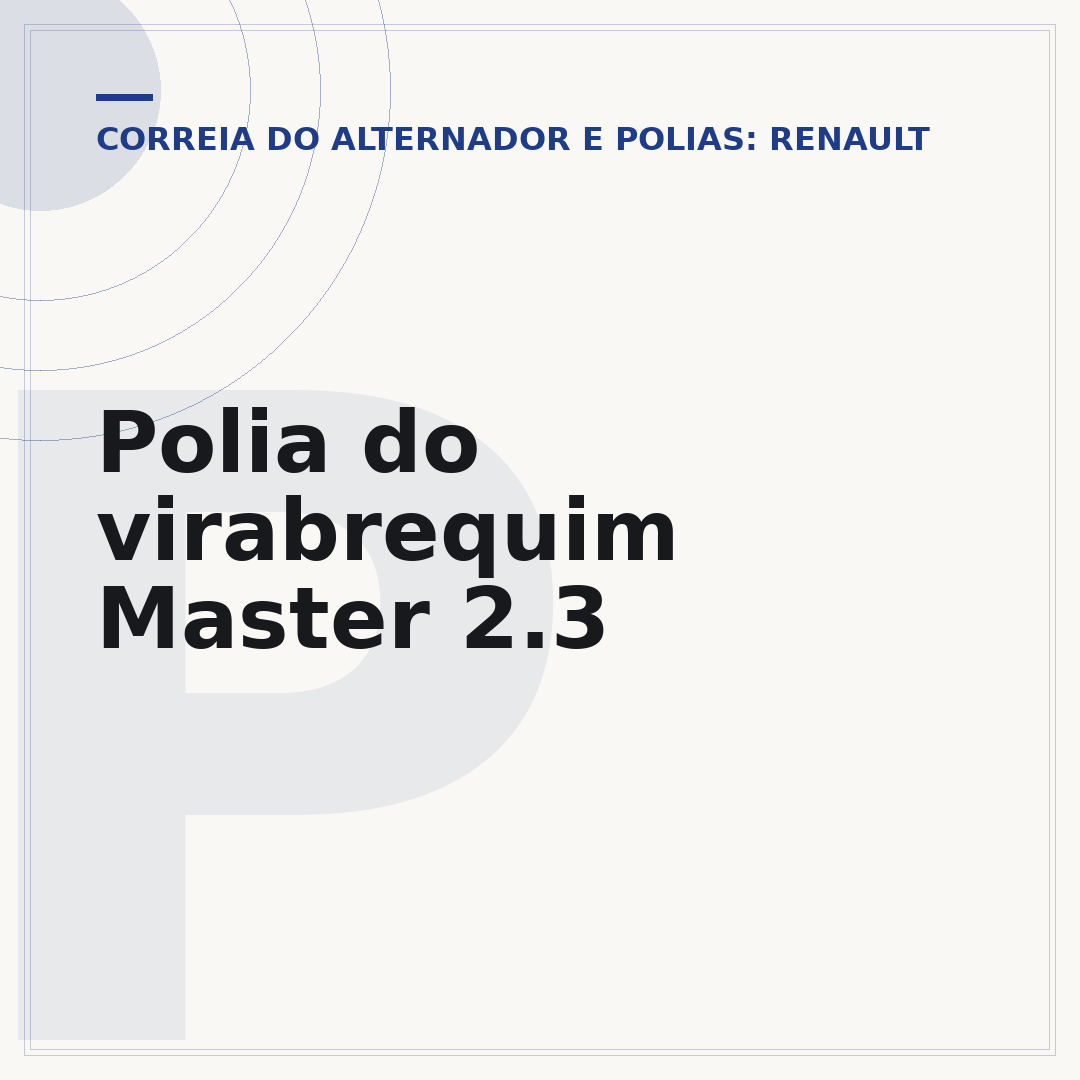 Polia do virabrequim Master 2.3