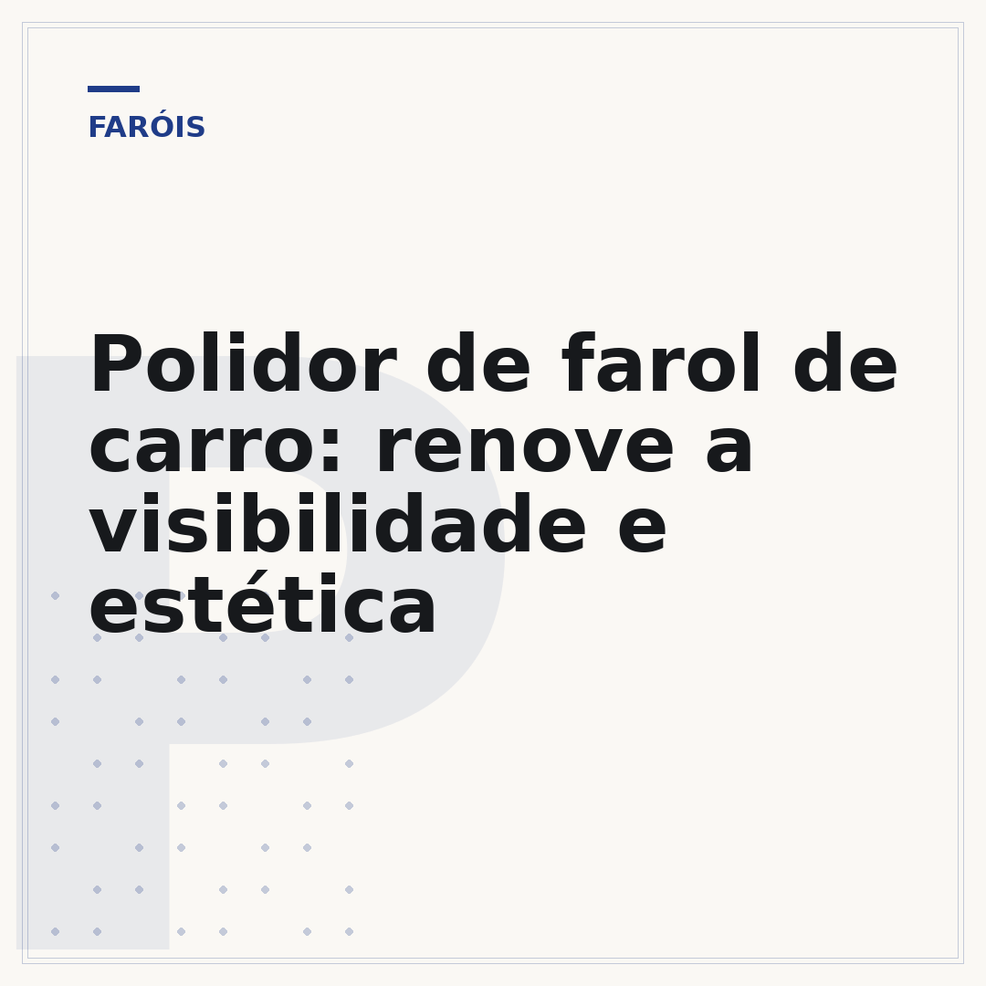 Polidor de farol de carro: renove a visibilidade e estética