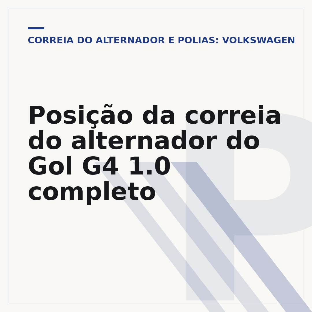 Posição da correia do alternador do Gol G4 1.0 completo