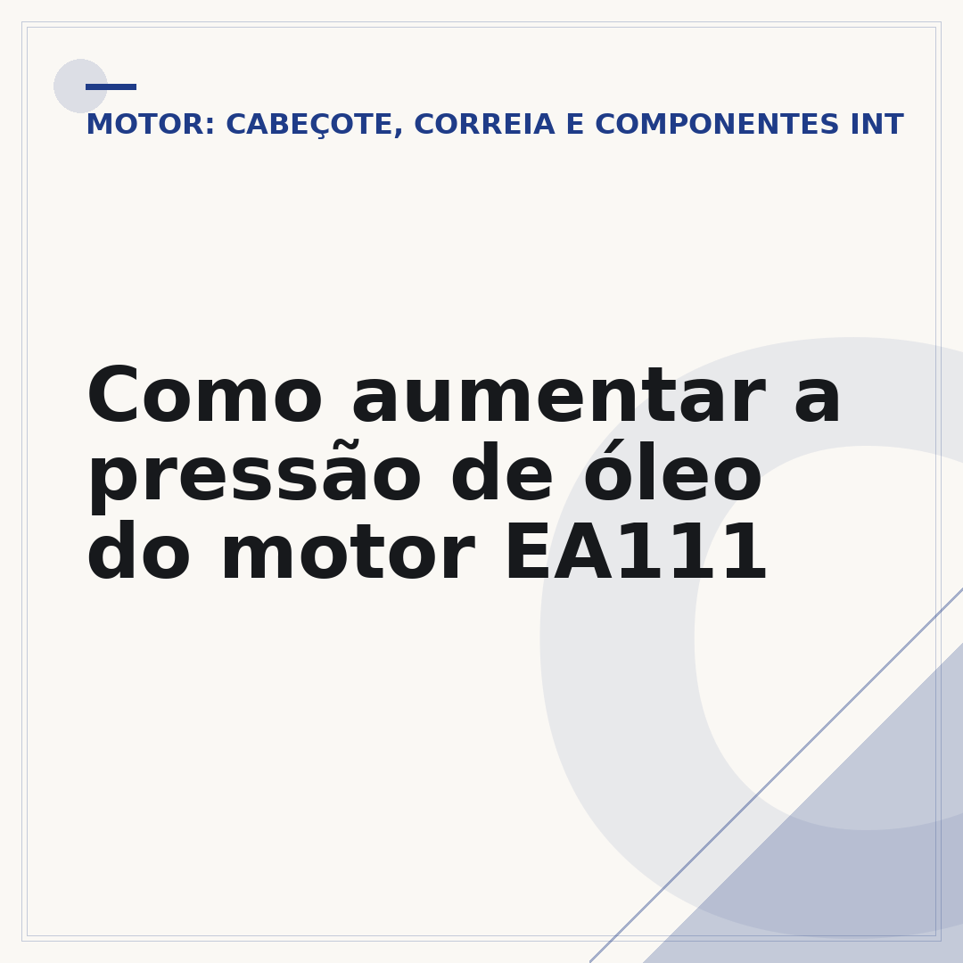 Como aumentar a pressão de óleo do motor EA111