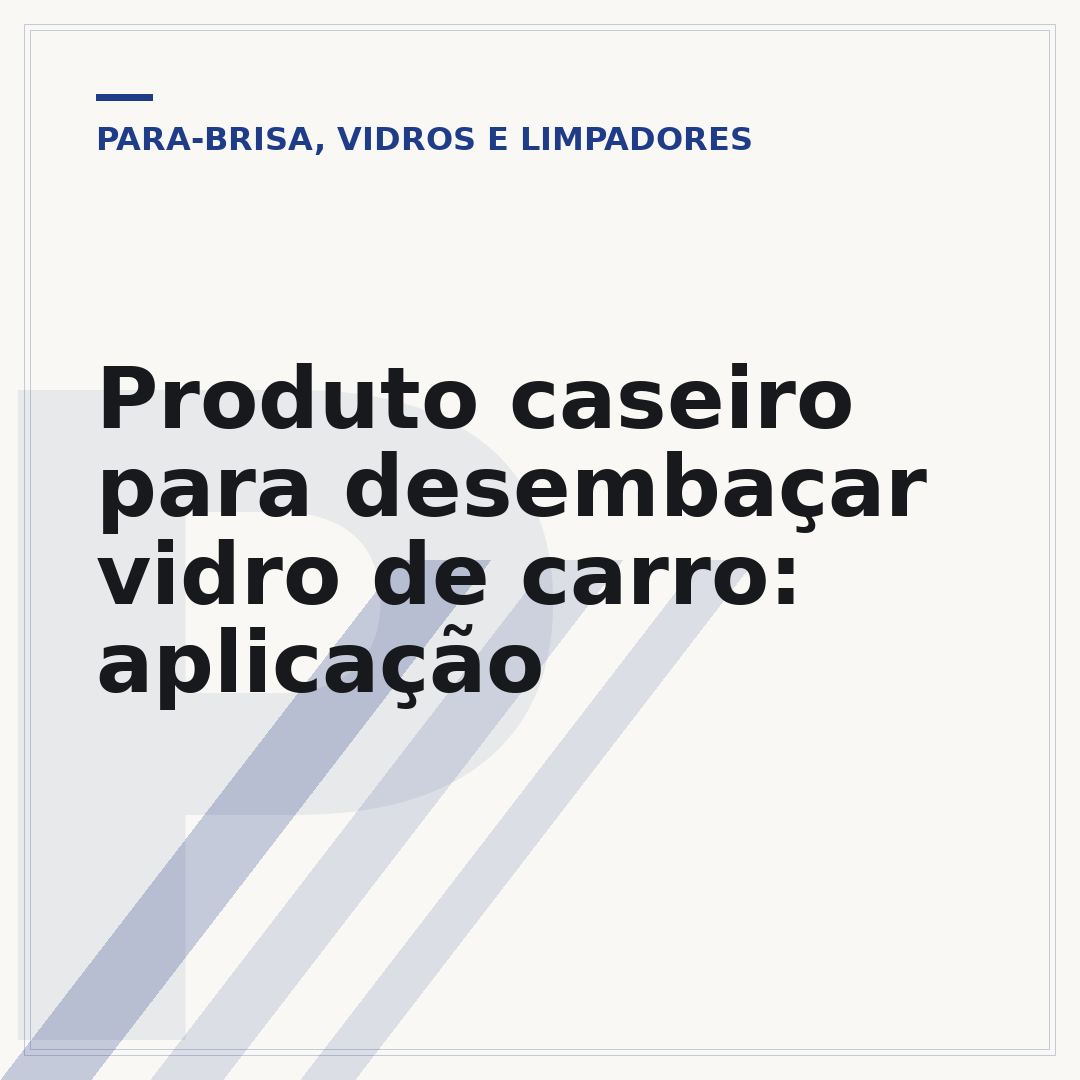 Produto caseiro para desembaçar vidro de carro: aplicação