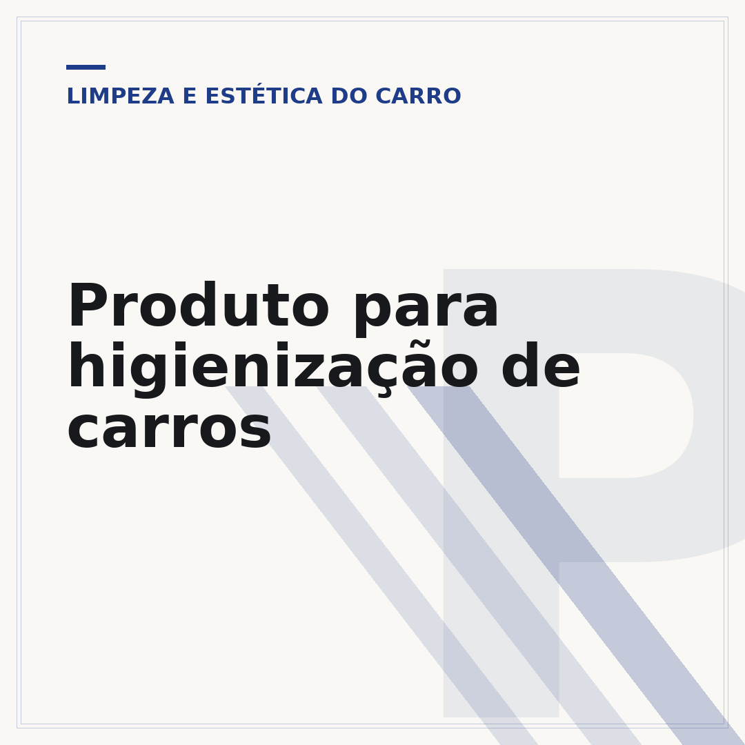 Produto para higienização de carros
