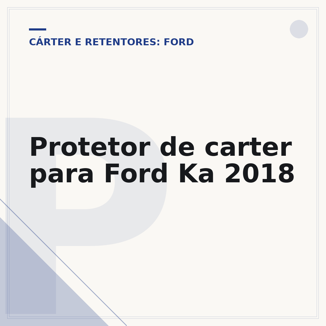 Protetor de carter para Ford Ka 2018