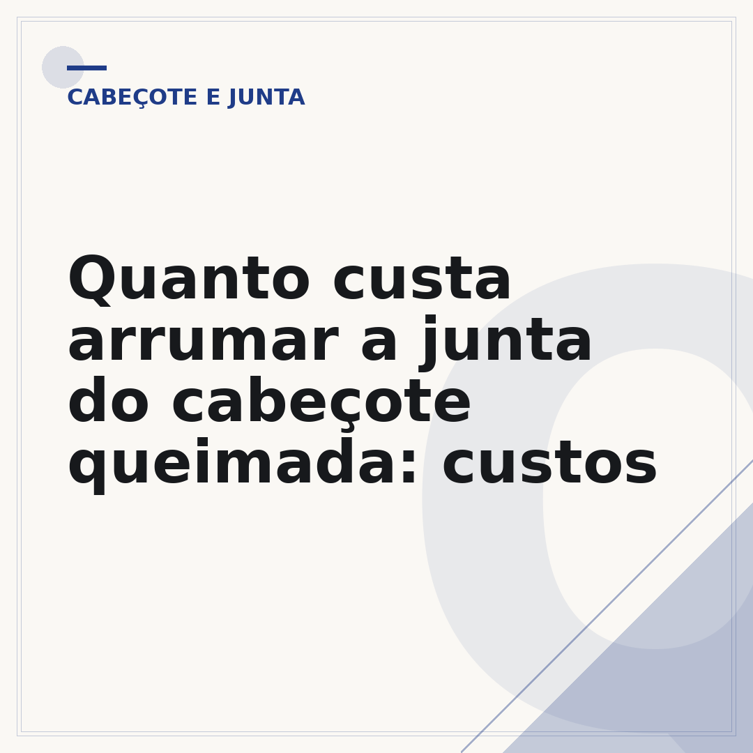 Quanto custa arrumar a junta do cabeçote queimada: custos