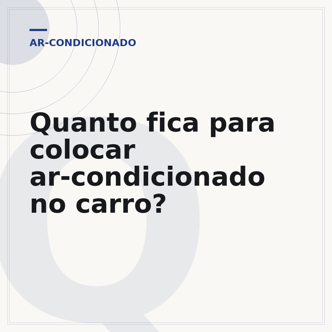 Quanto fica para colocar ar-condicionado no carro?