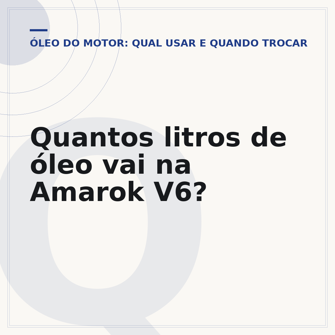 Quantos litros de óleo vai na Amarok V6?