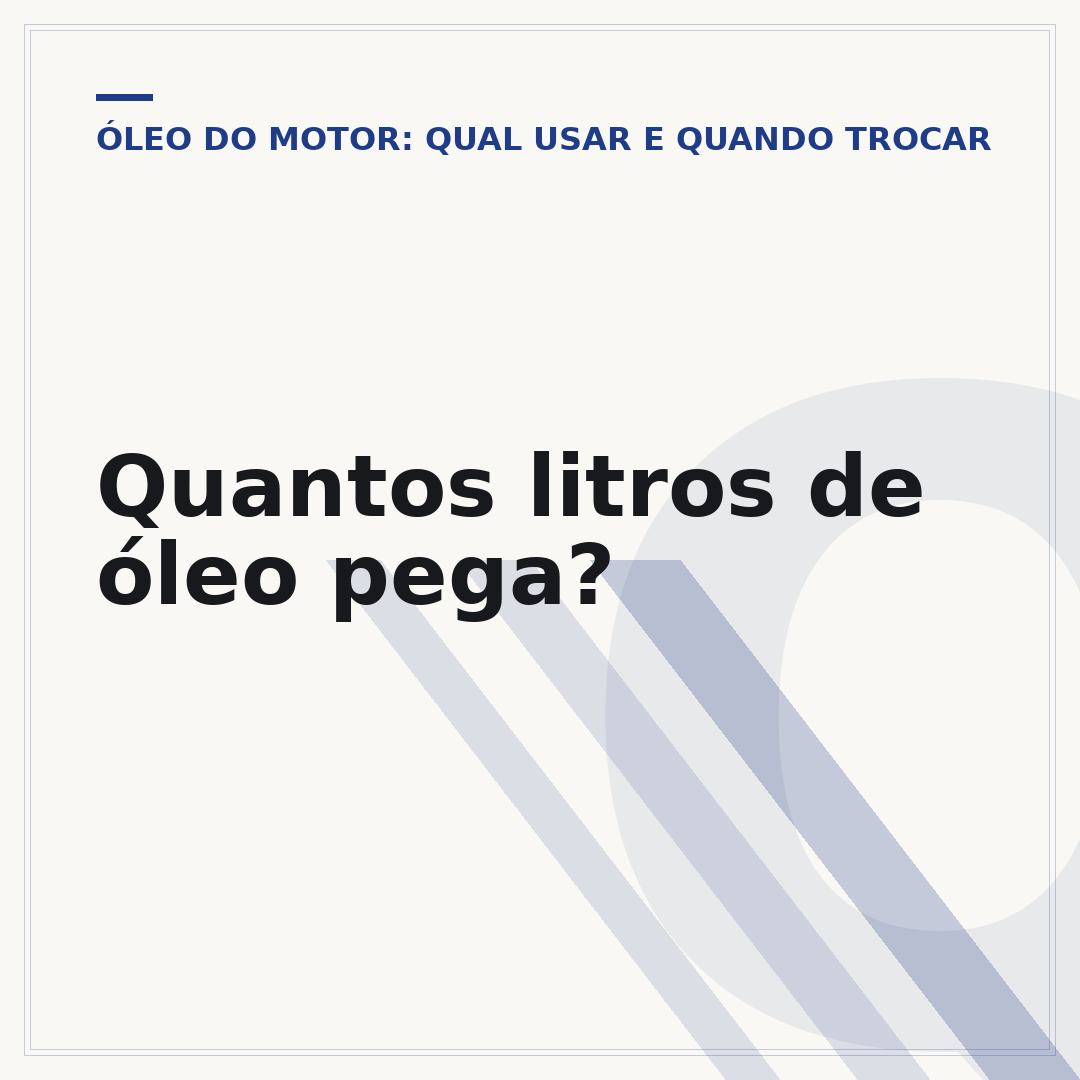 Quantos litros de óleo pega?