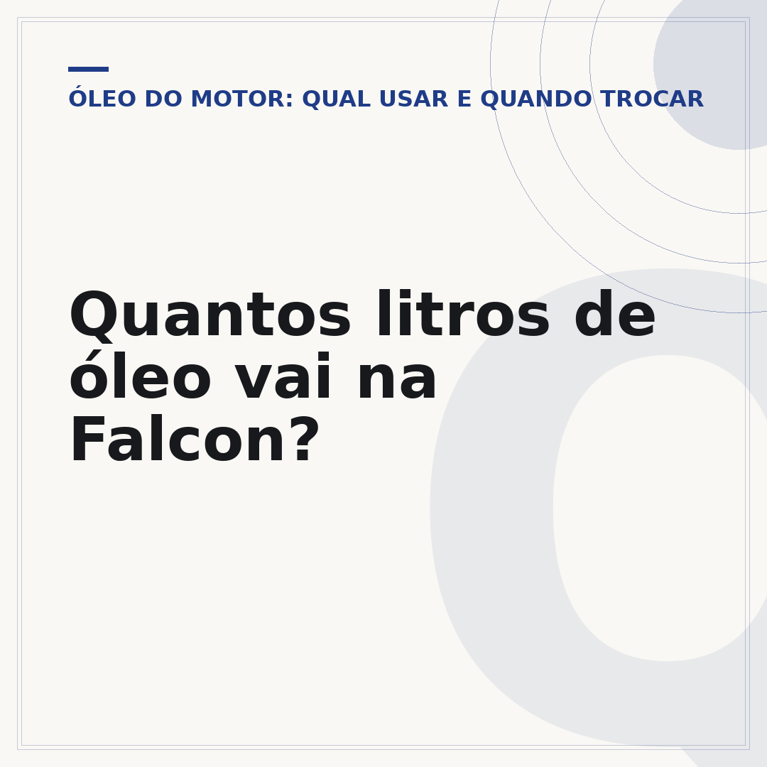 Quantos litros de óleo vai na Falcon?