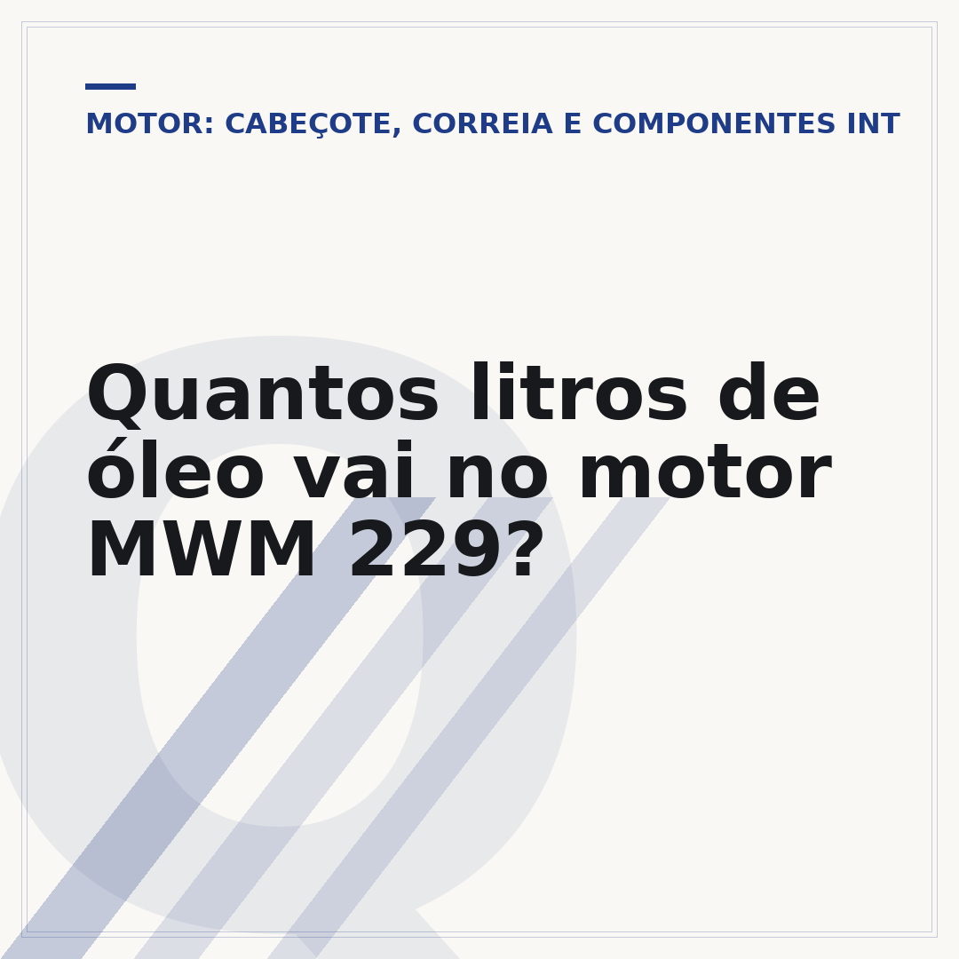 Quantos litros de óleo vai no motor MWM 229?