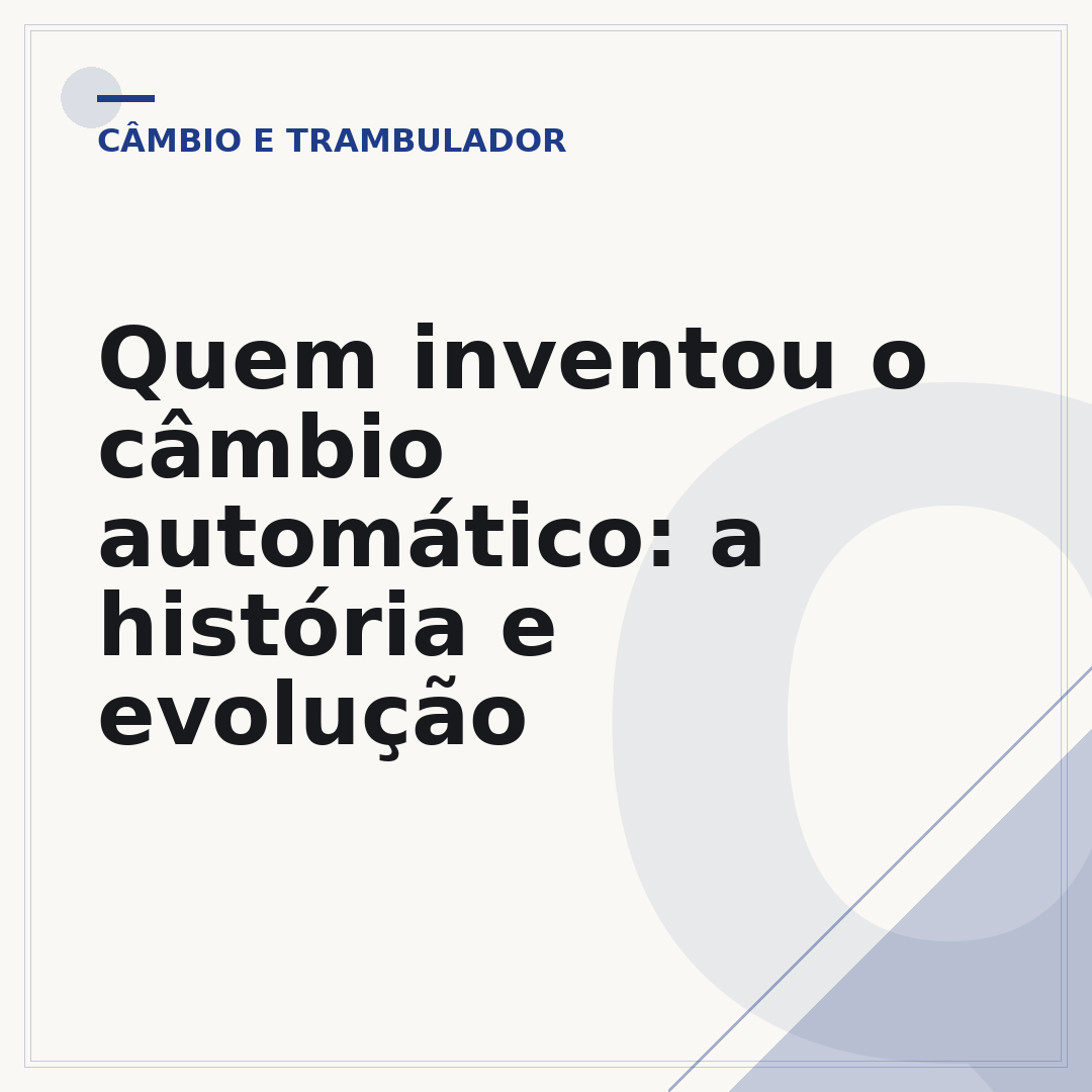 Quem inventou o câmbio automático: a história e evolução