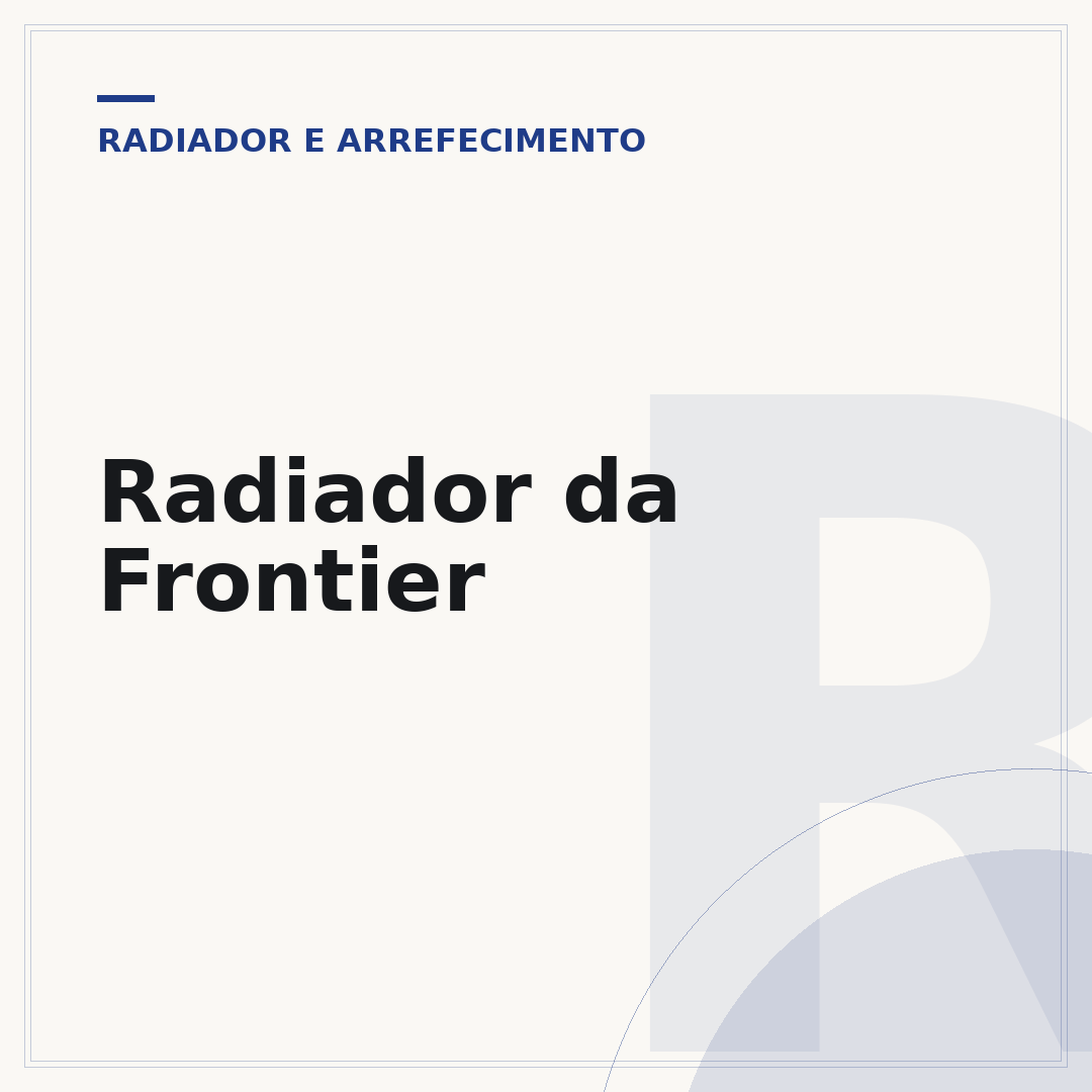 Radiador da Frontier