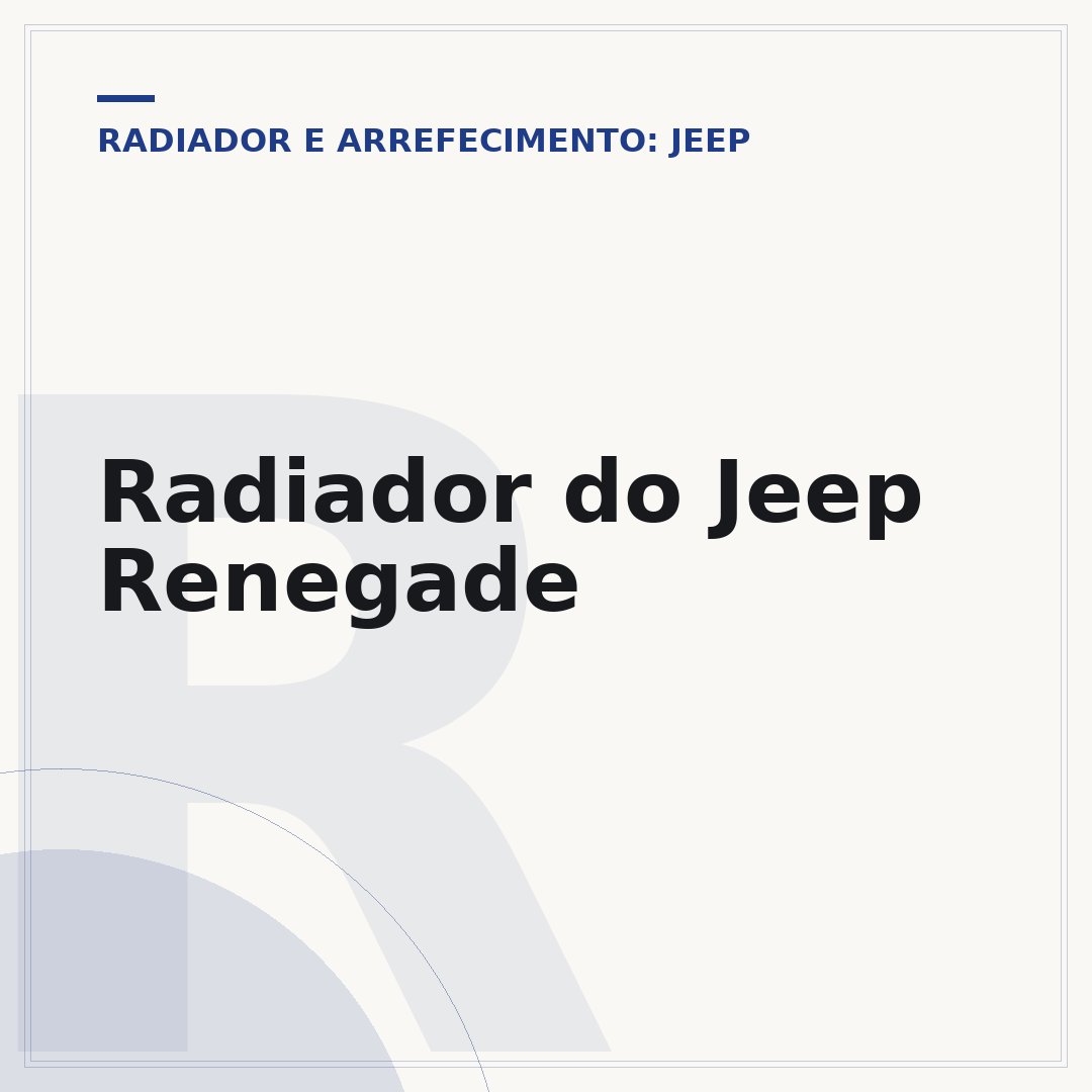 Radiador do Jeep Renegade