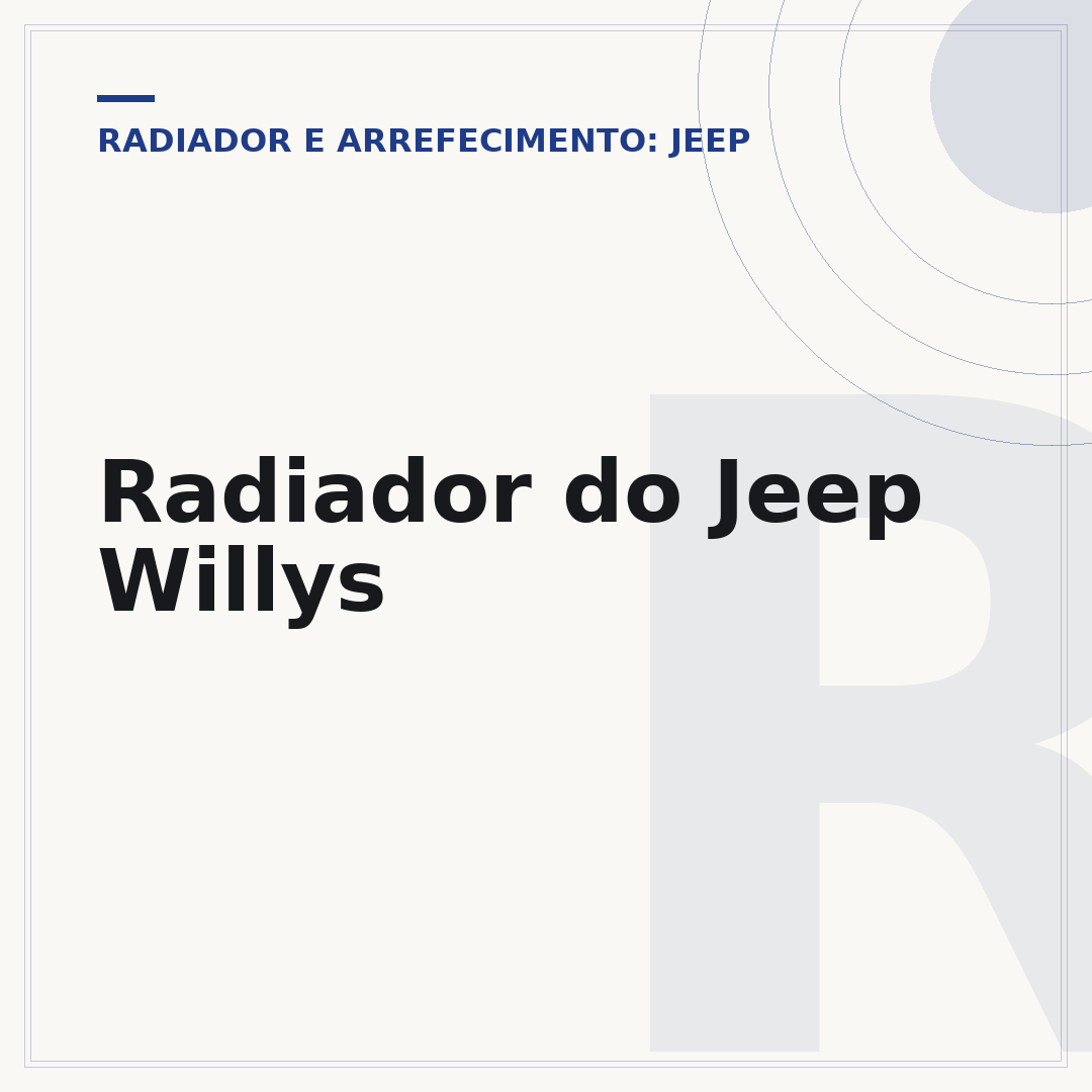 Radiador do Jeep Willys