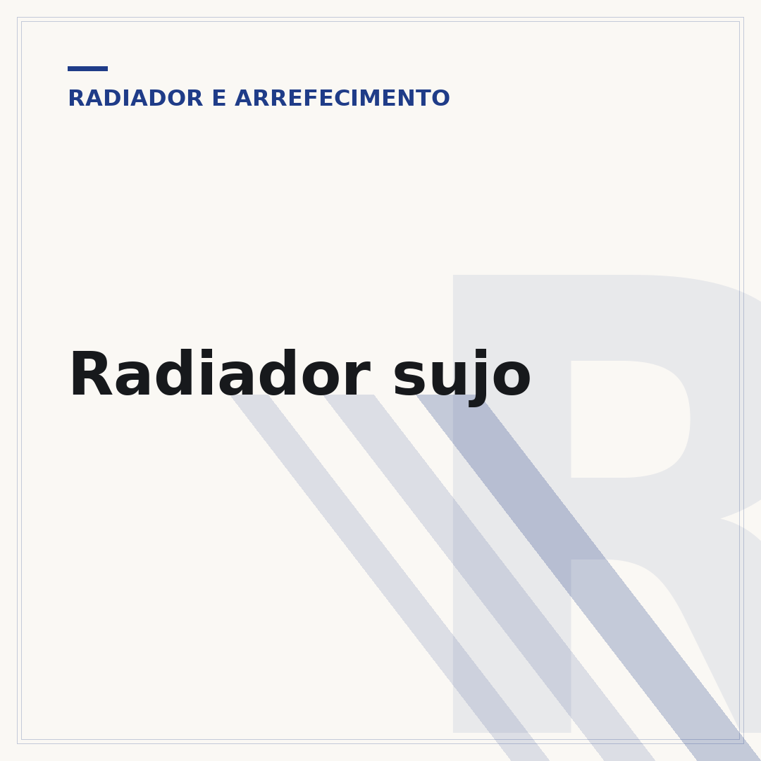 Radiador sujo