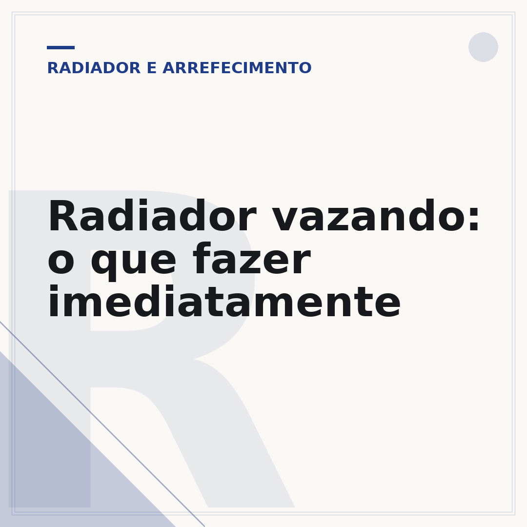 Radiador vazando: o que fazer imediatamente