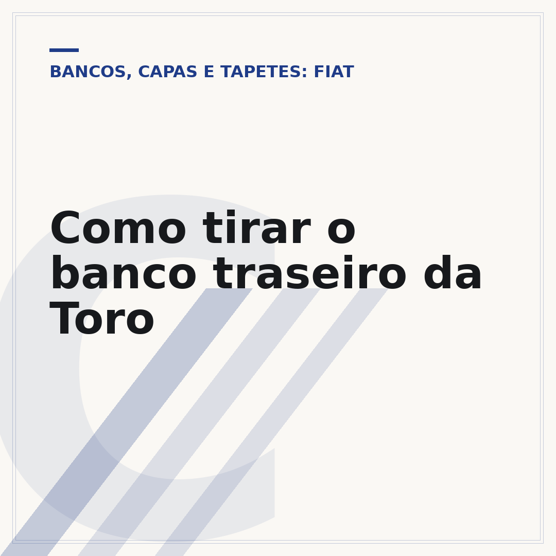 Como tirar o banco traseiro da Toro