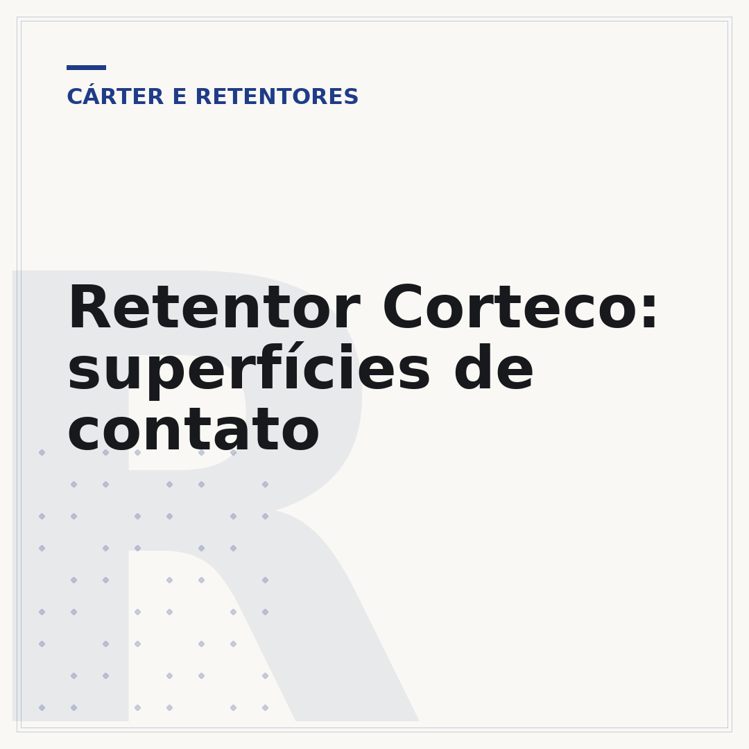 Retentor Corteco: superfícies de contato