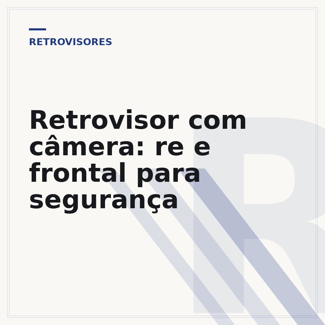 Retrovisor com câmera: re e frontal para segurança