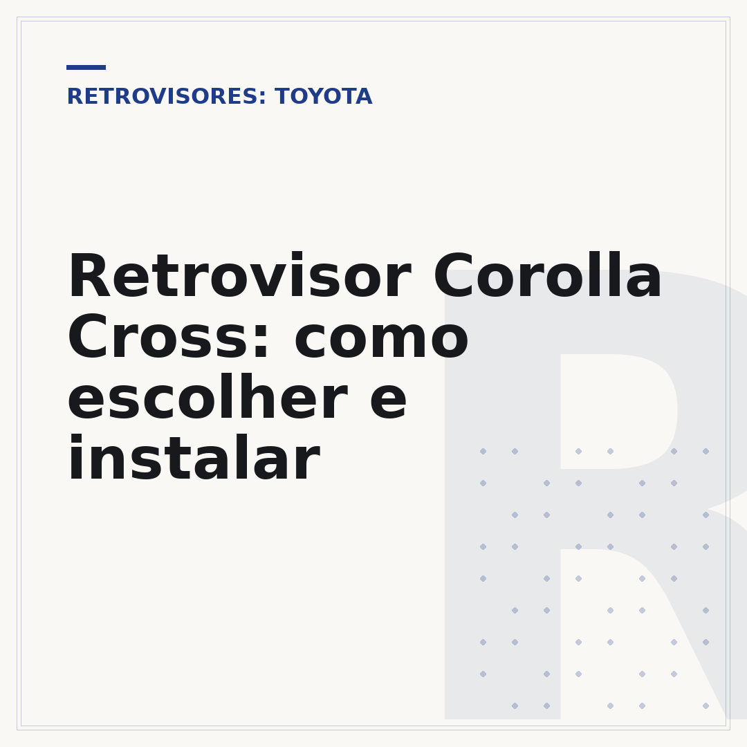 Retrovisor Corolla Cross: como escolher e instalar