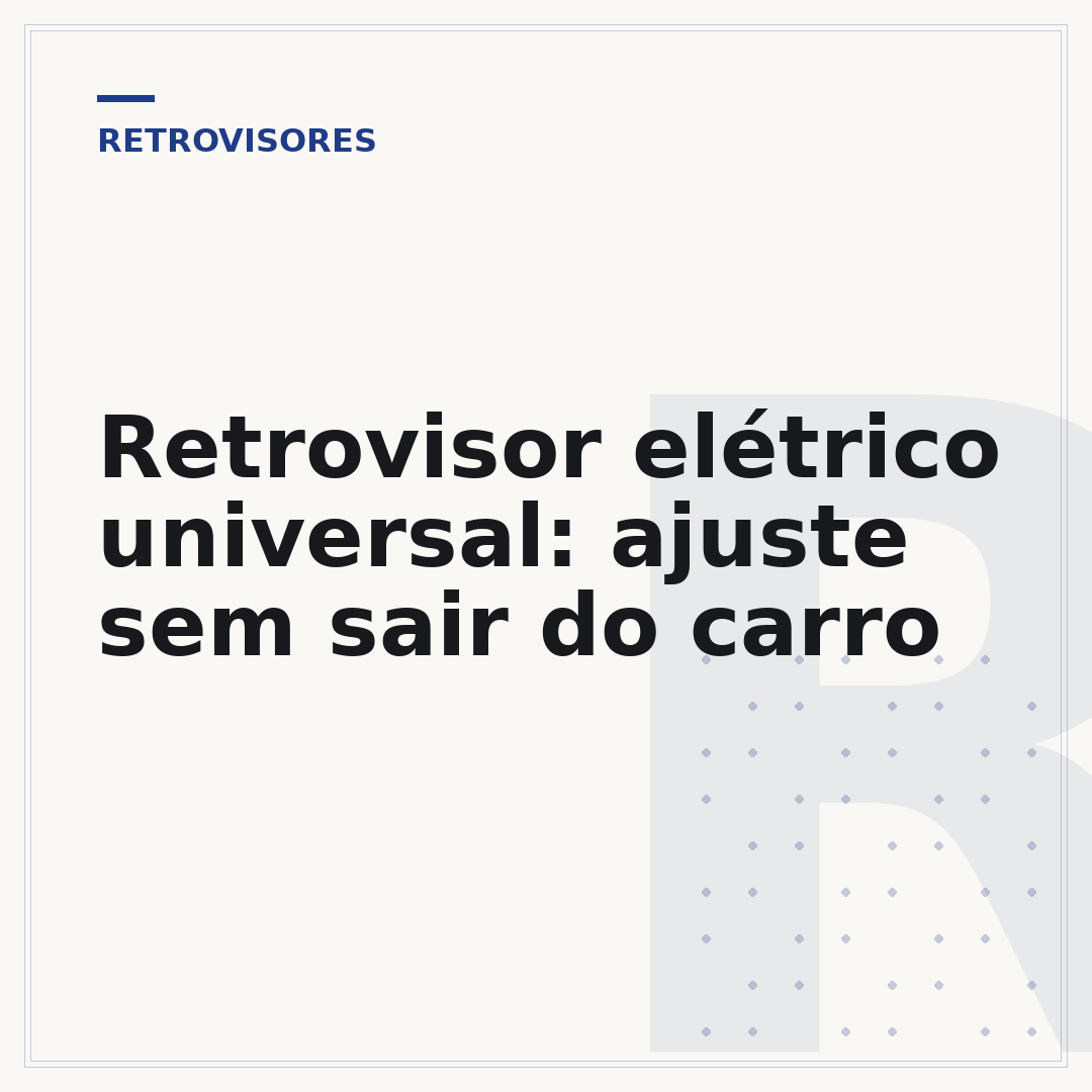 Retrovisor elétrico universal: ajuste sem sair do carro