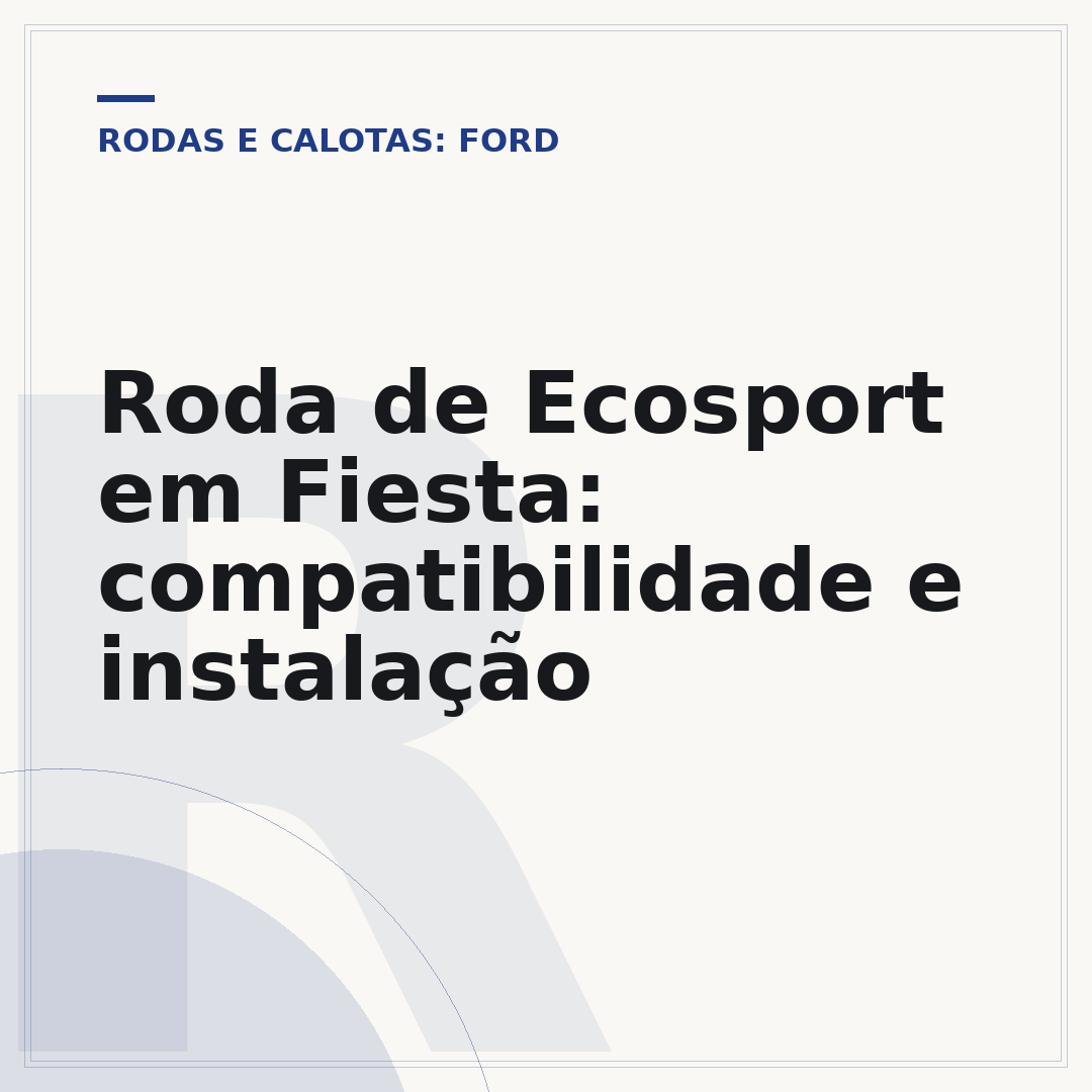 Roda de Ecosport em Fiesta: compatibilidade e instalação