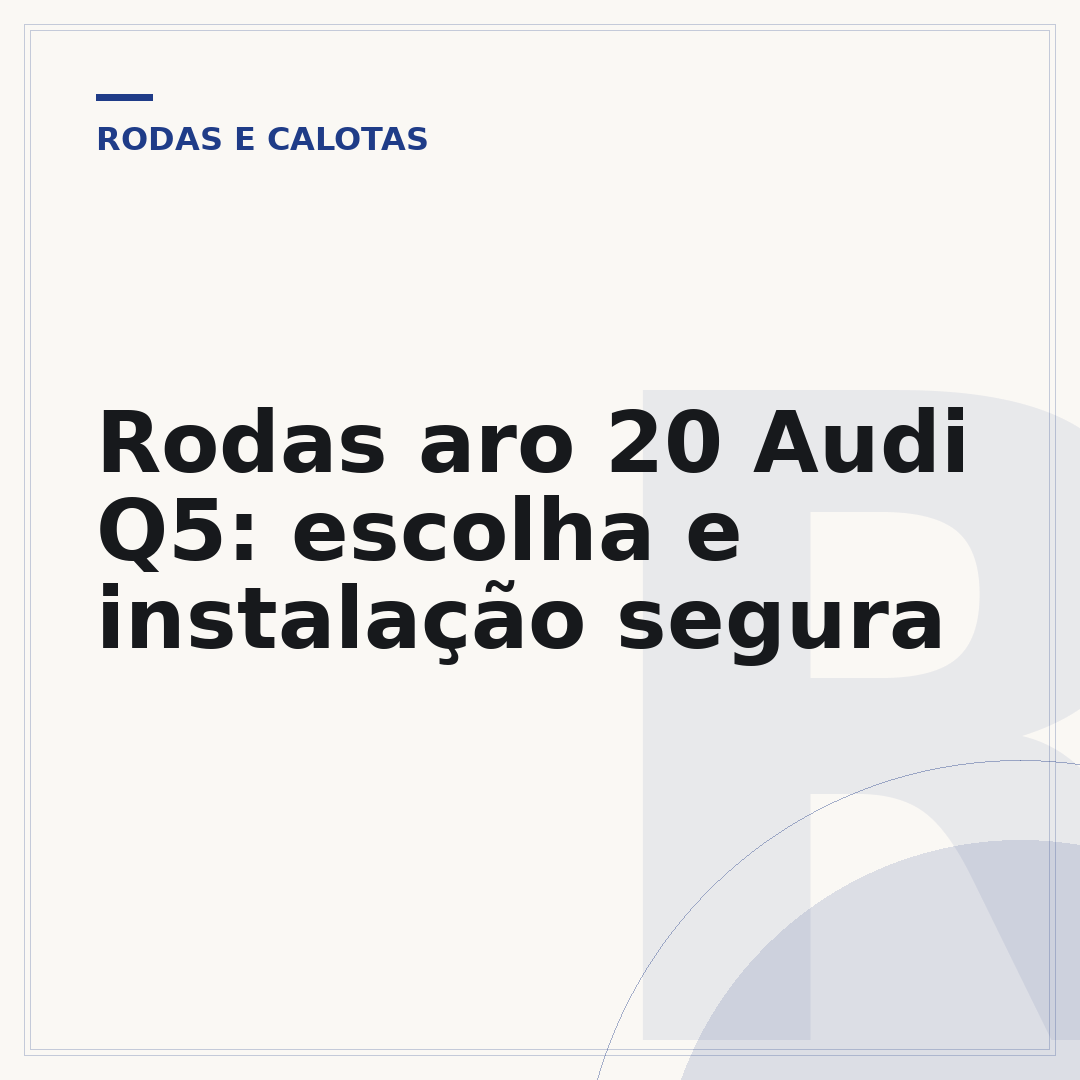 Rodas aro 20 Audi Q5: escolha e instalação segura