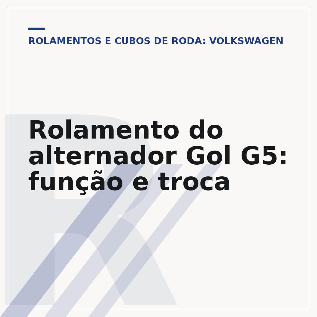Rolamento do alternador Gol G5: função e troca