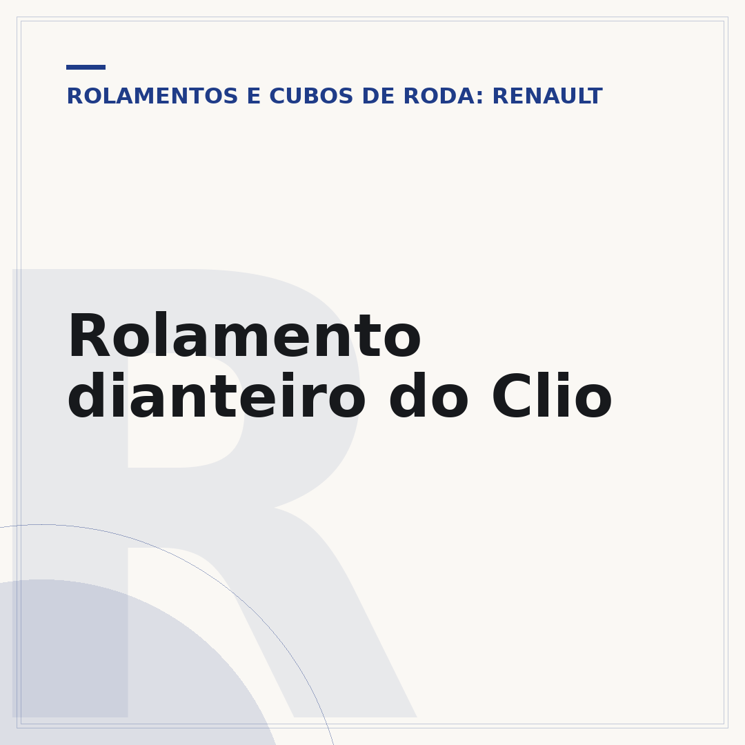 Rolamento dianteiro do Clio