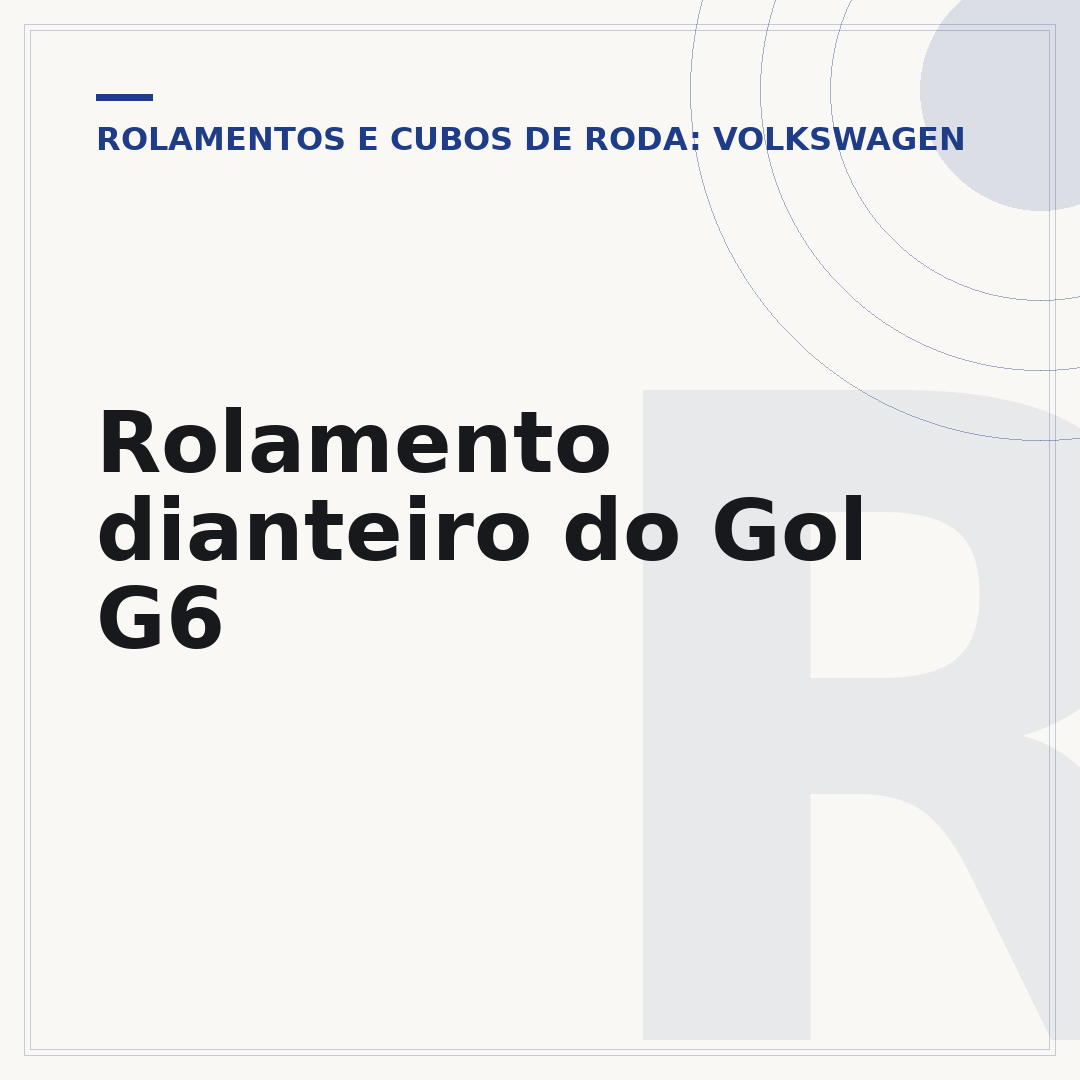 Rolamento dianteiro do Gol G6