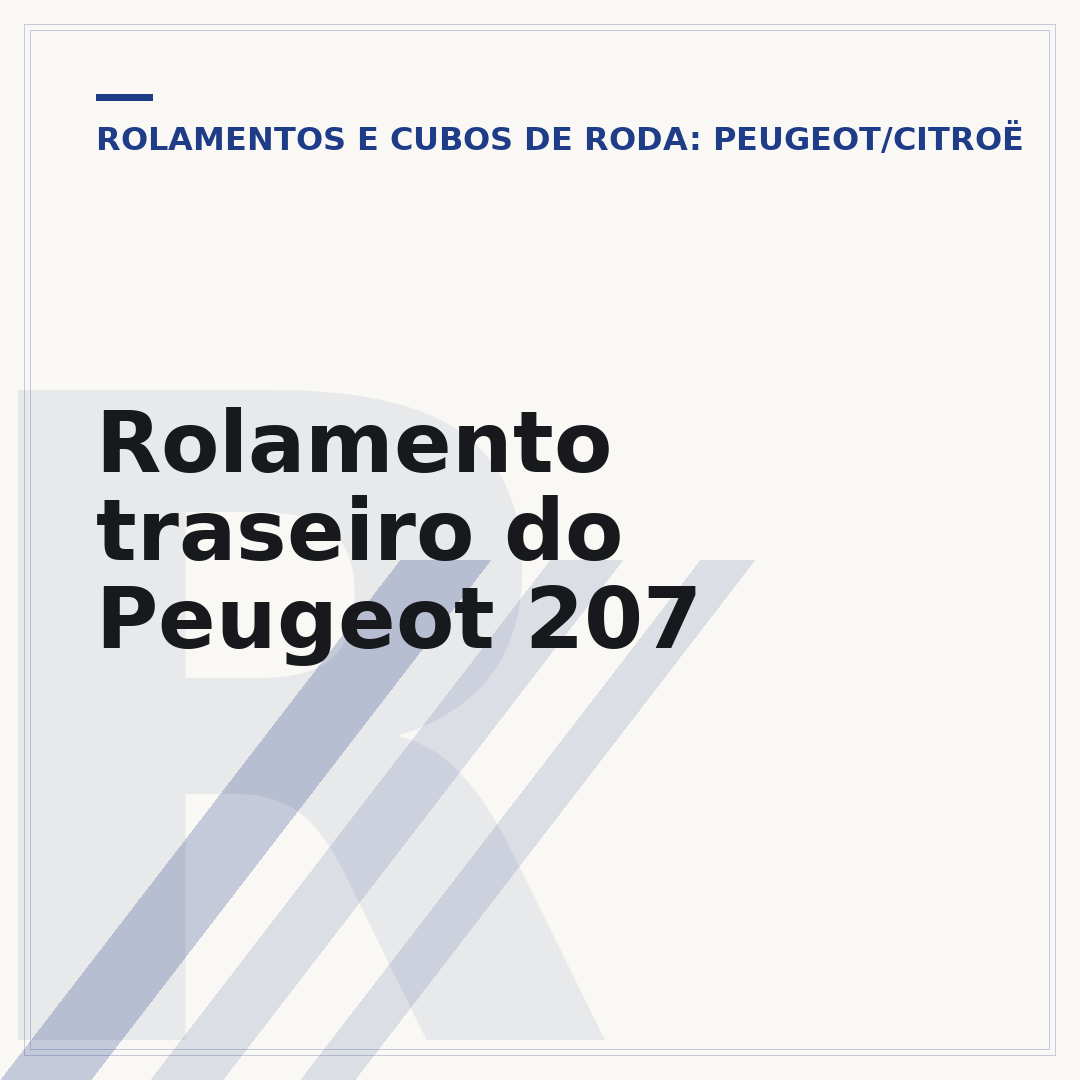Rolamento traseiro do Peugeot 207