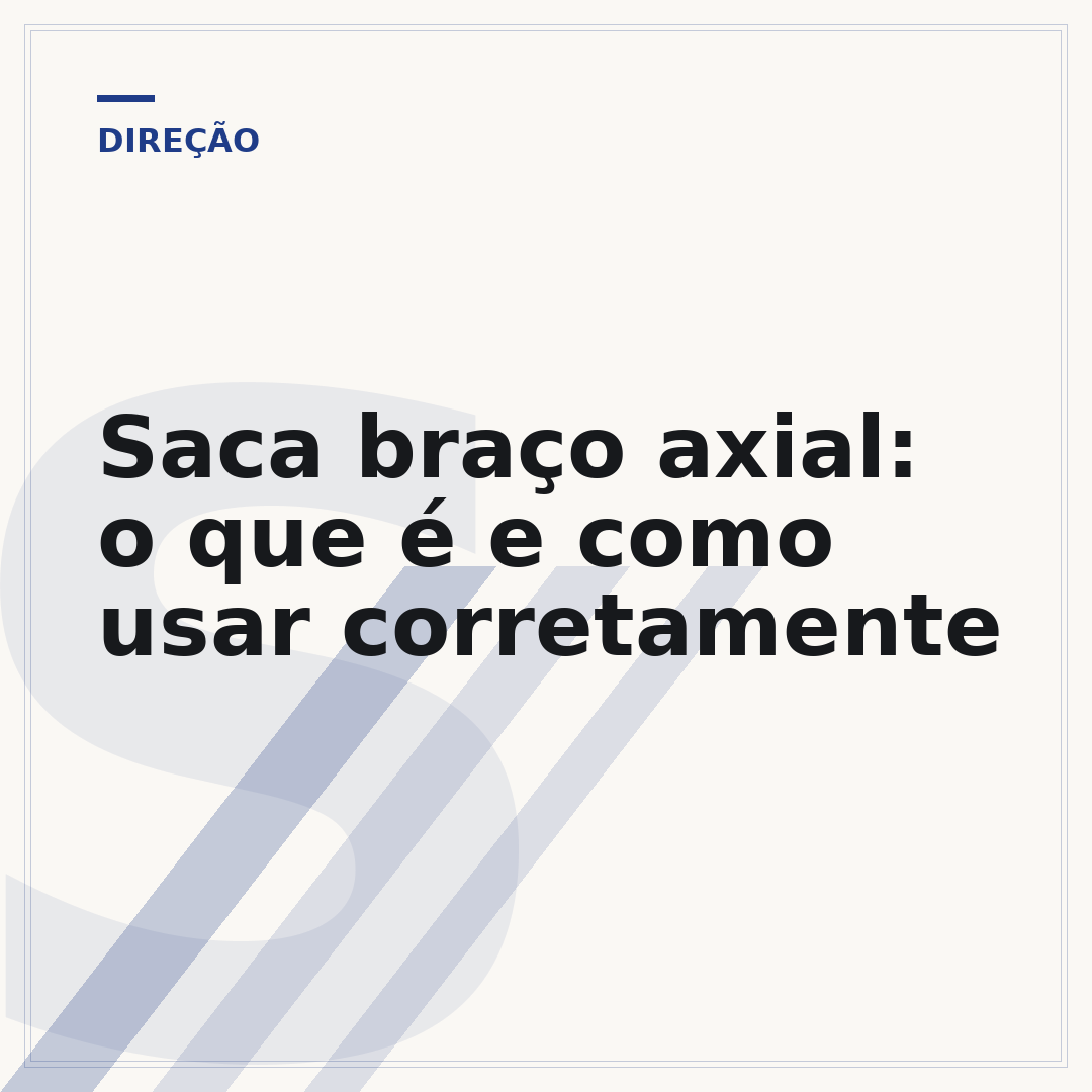 Saca braço axial: o que é e como usar corretamente