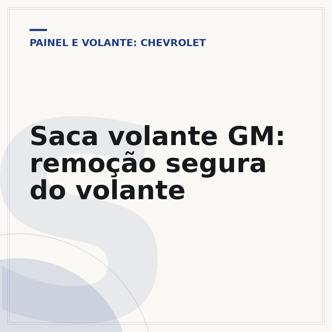 Saca volante GM: remoção segura do volante