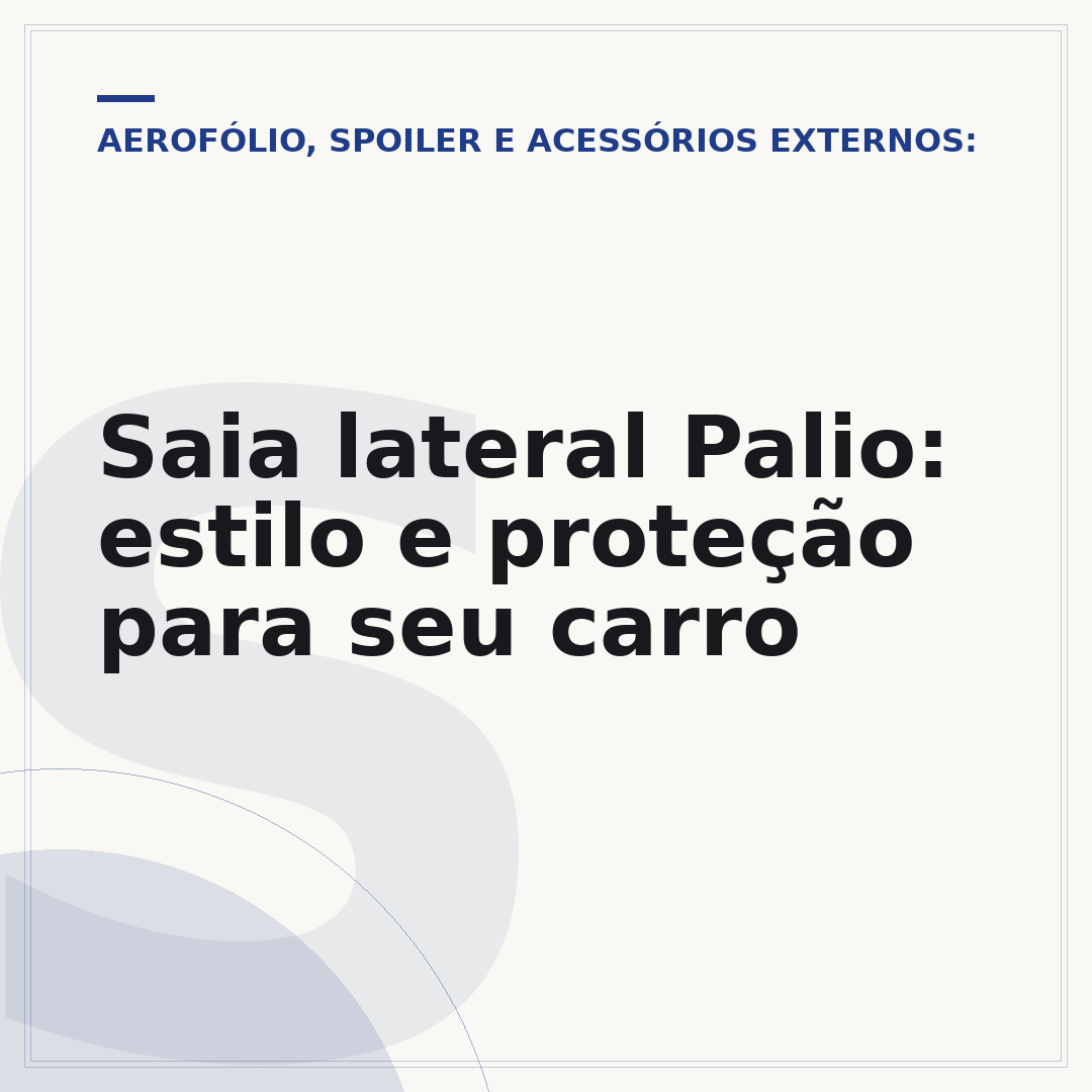 Saia lateral Palio: estilo e proteção para seu carro