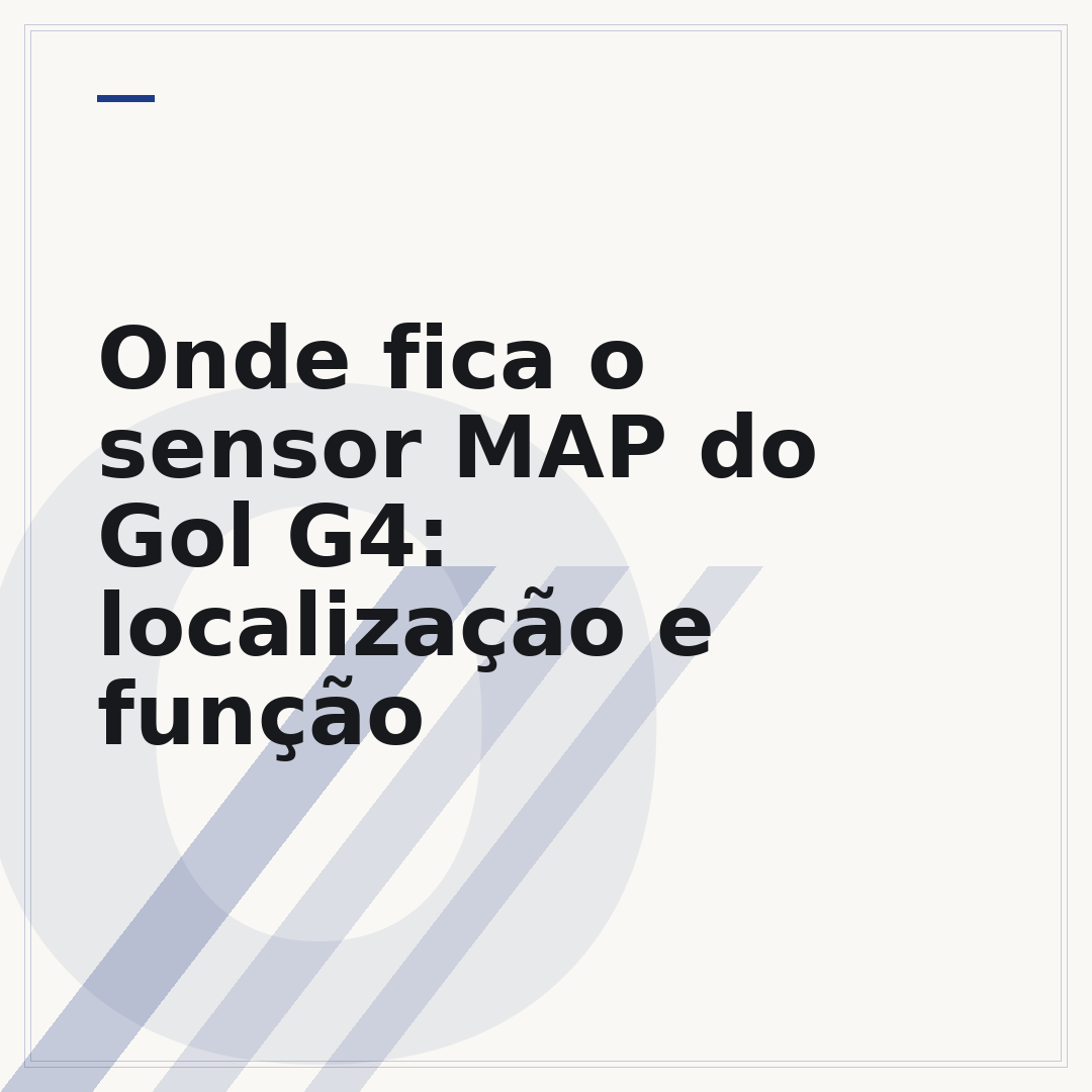 Onde fica o sensor MAP do Gol G4: localização e função