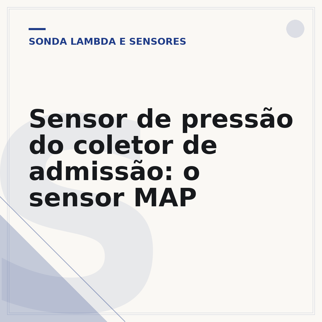 Sensor de pressão do coletor de admissão: o sensor MAP
