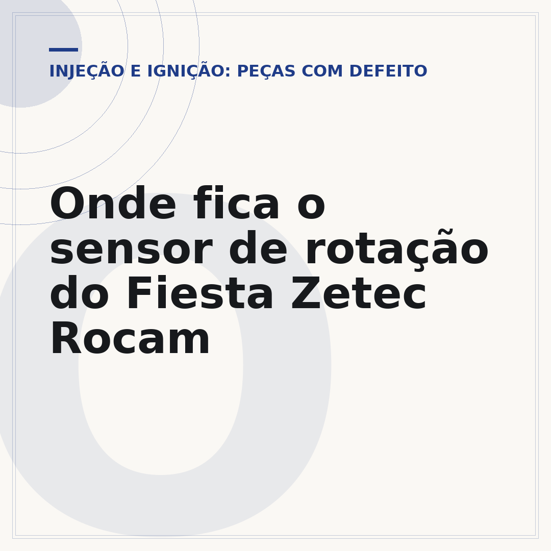 Onde fica o sensor de rotação do Fiesta Zetec Rocam