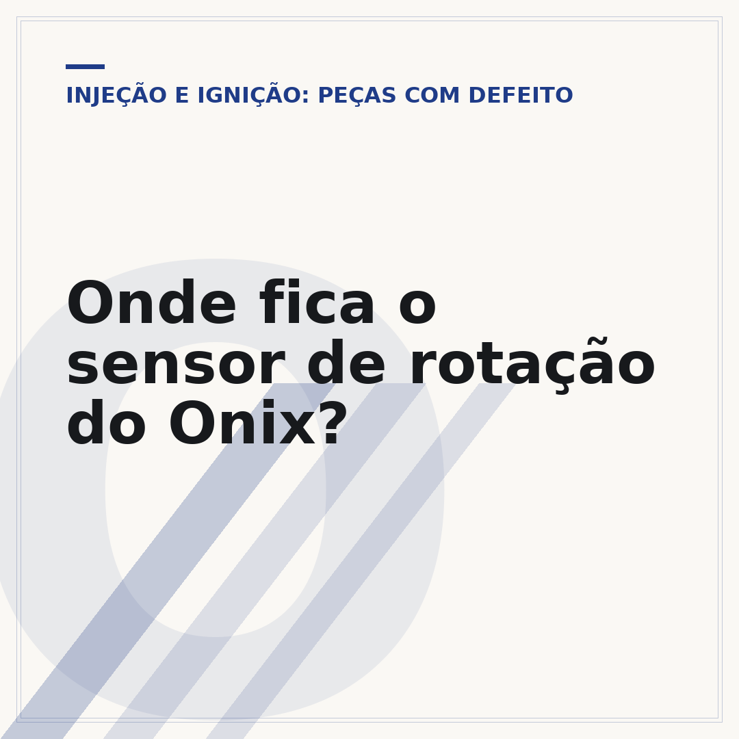 Onde fica o sensor de rotação do Onix?