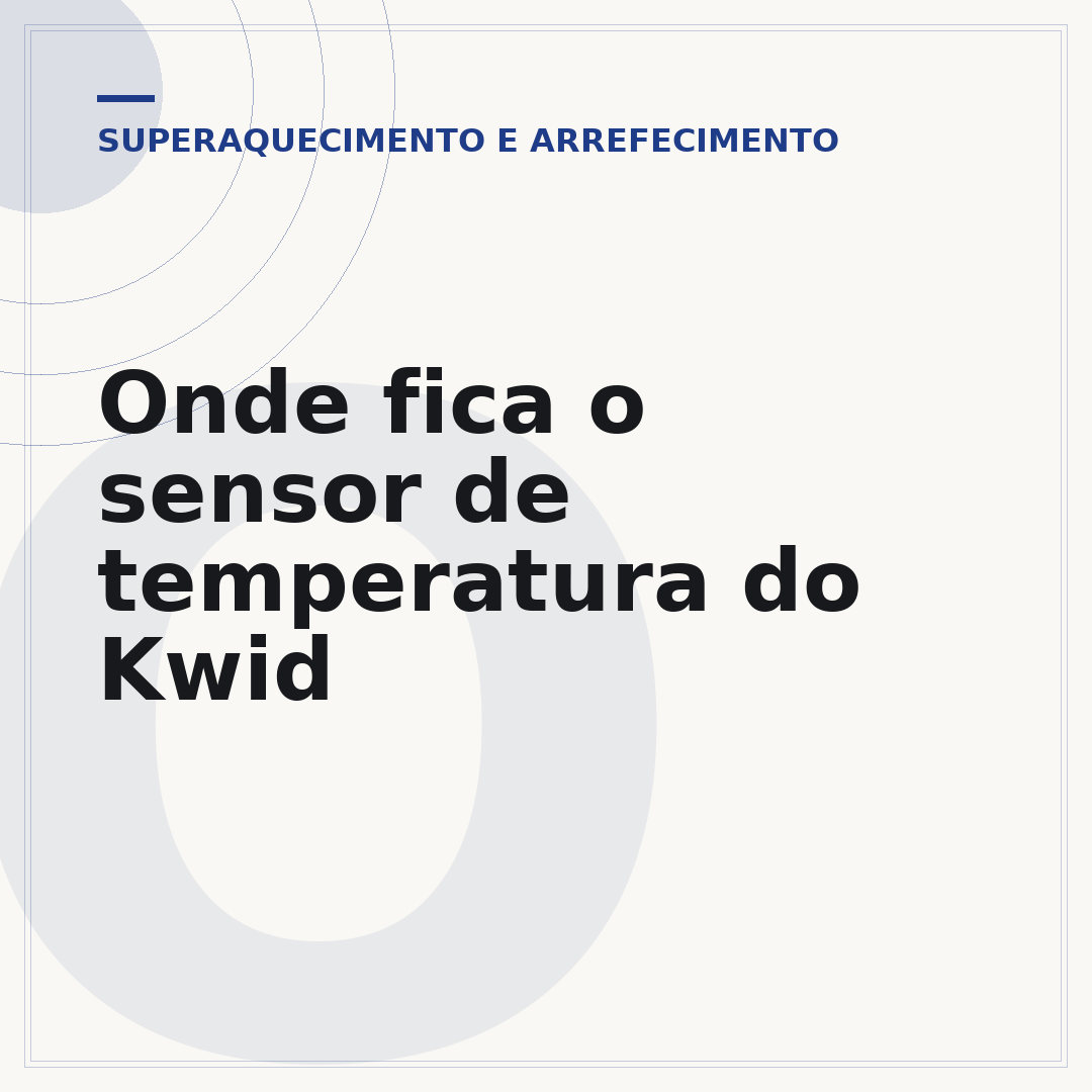 Onde fica o sensor de temperatura do Kwid