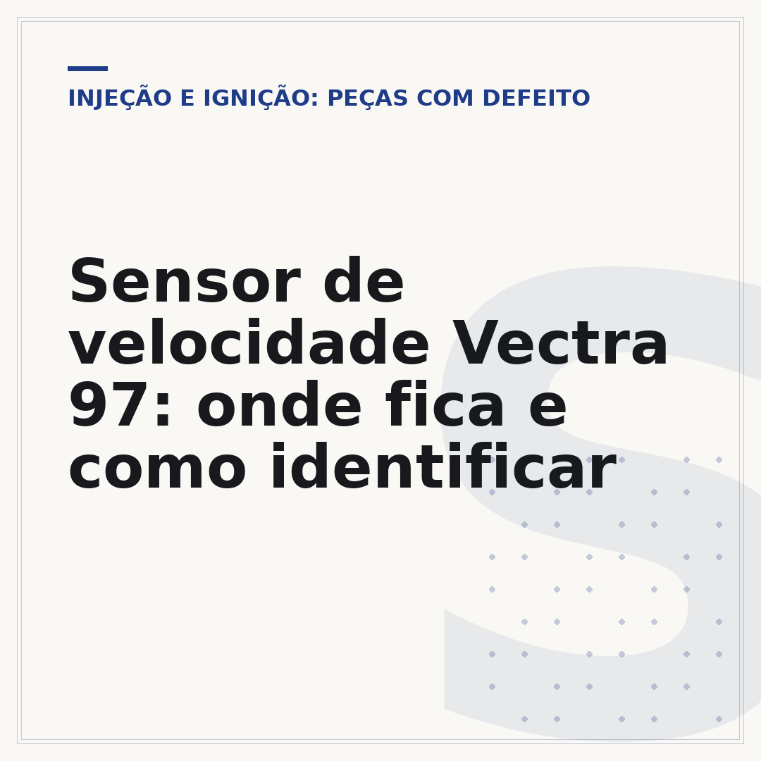 Sensor de velocidade Vectra 97: onde fica e como identificar