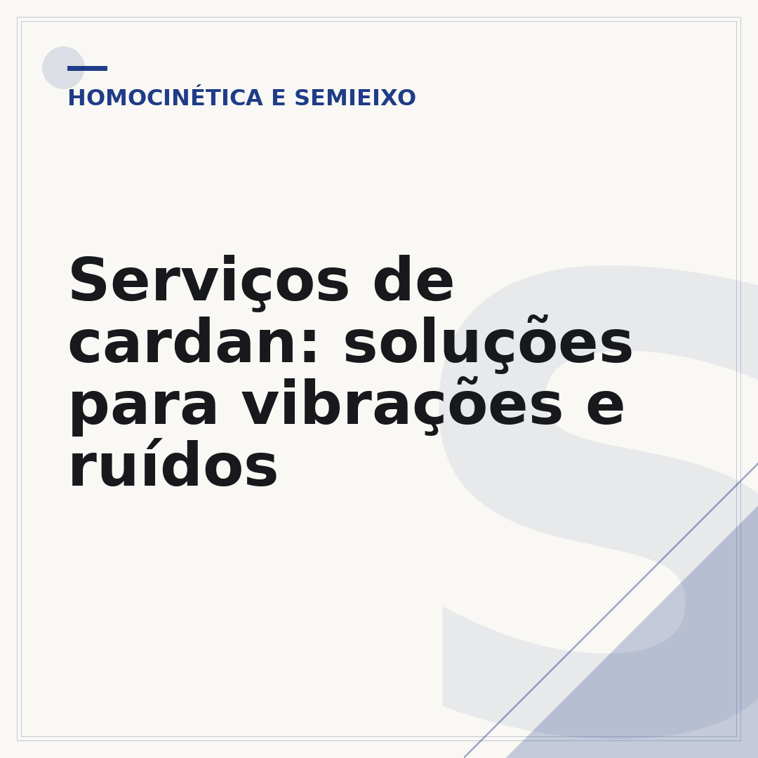 Serviços de cardan: soluções para vibrações e ruídos