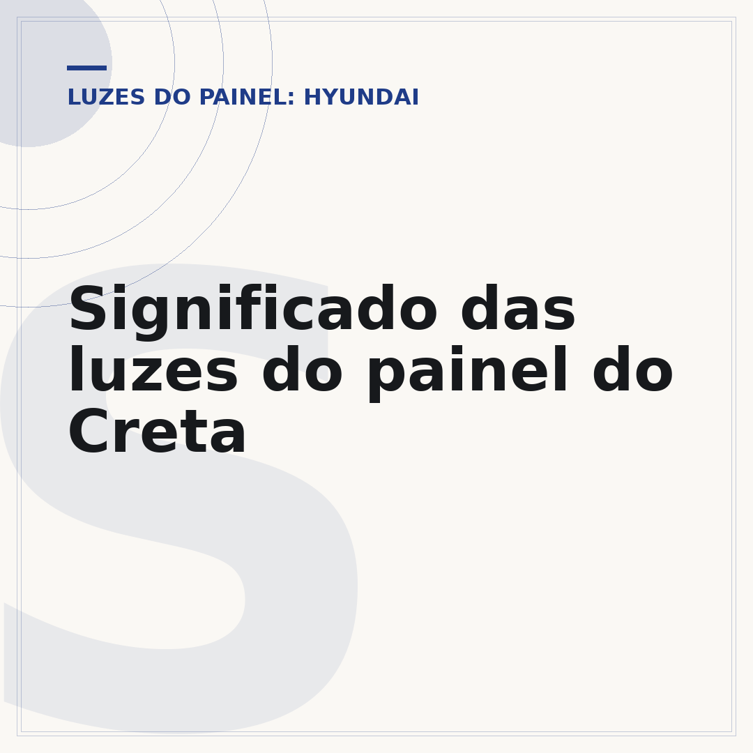 Significado das luzes do painel do Creta