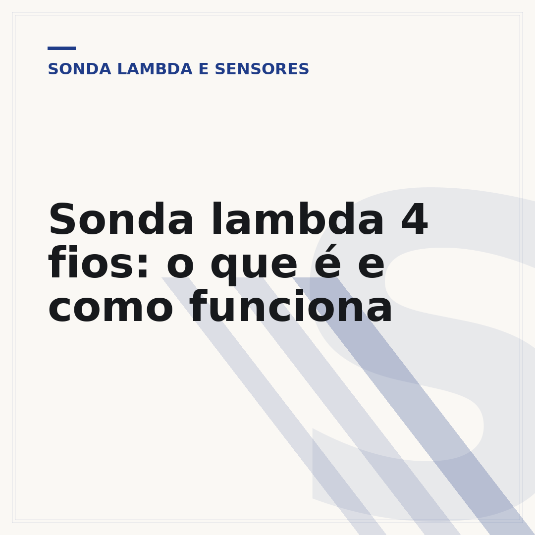 Sonda lambda 4 fios: o que é e como funciona