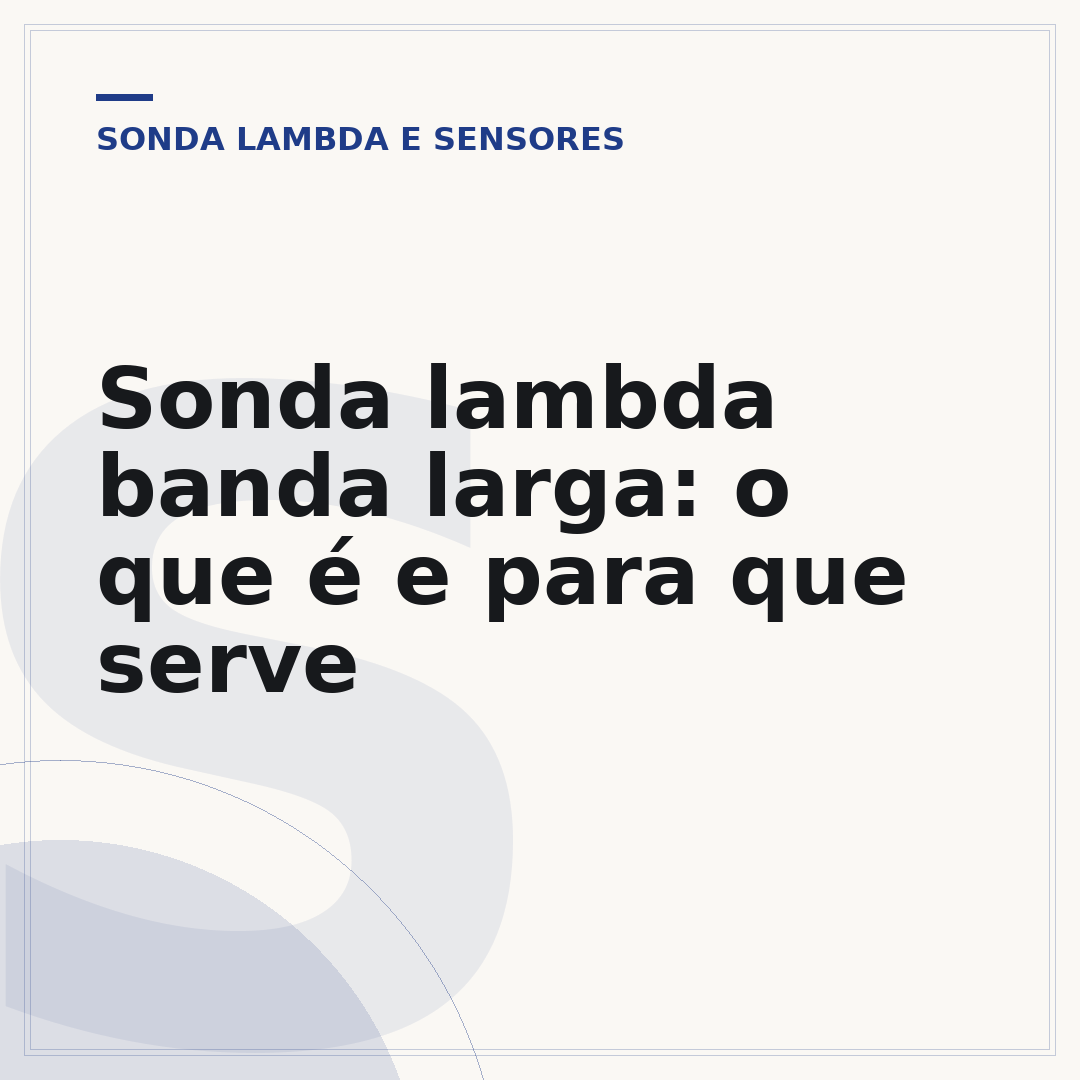 Sonda lambda banda larga: o que é e para que serve