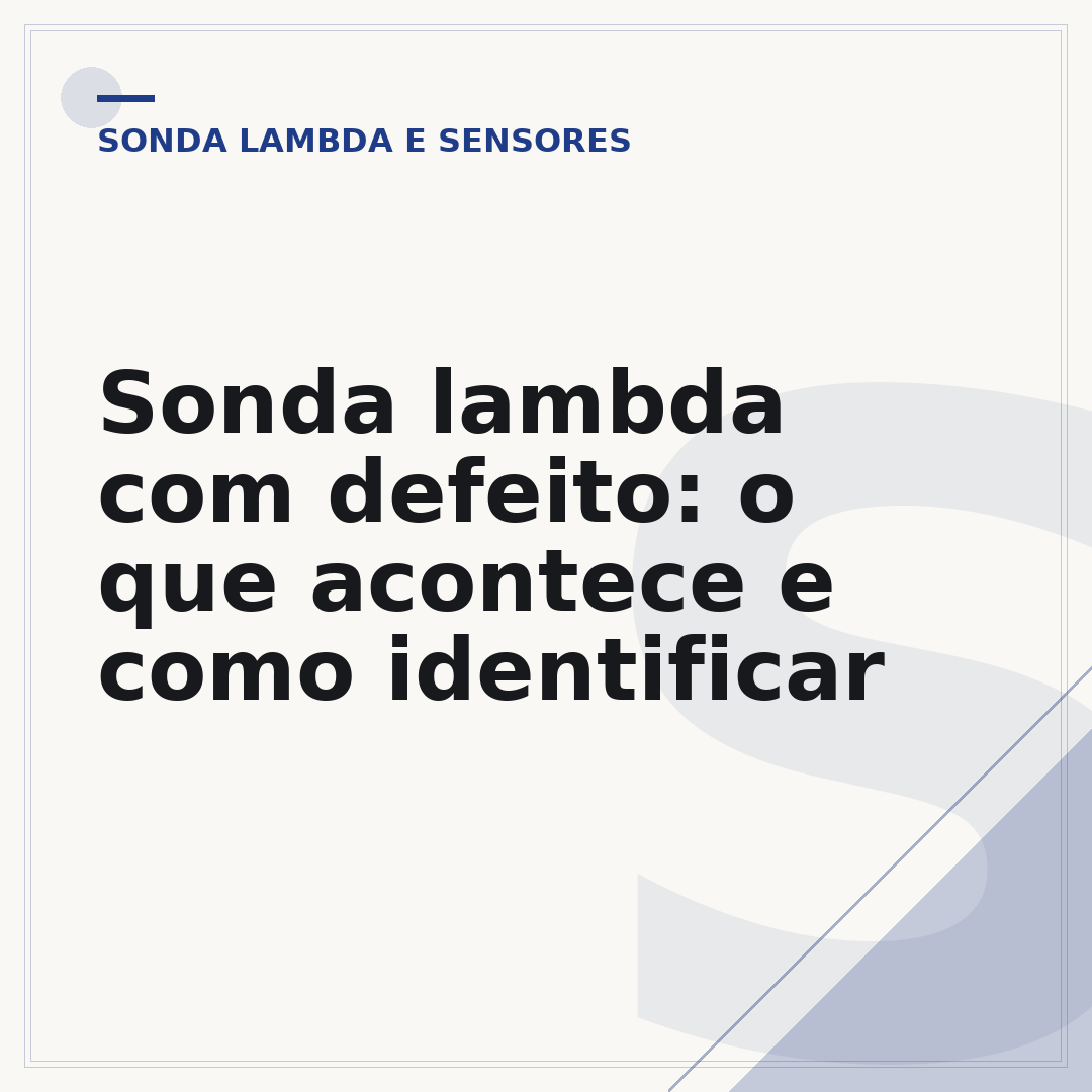 Sonda lambda com defeito: o que acontece e como identificar