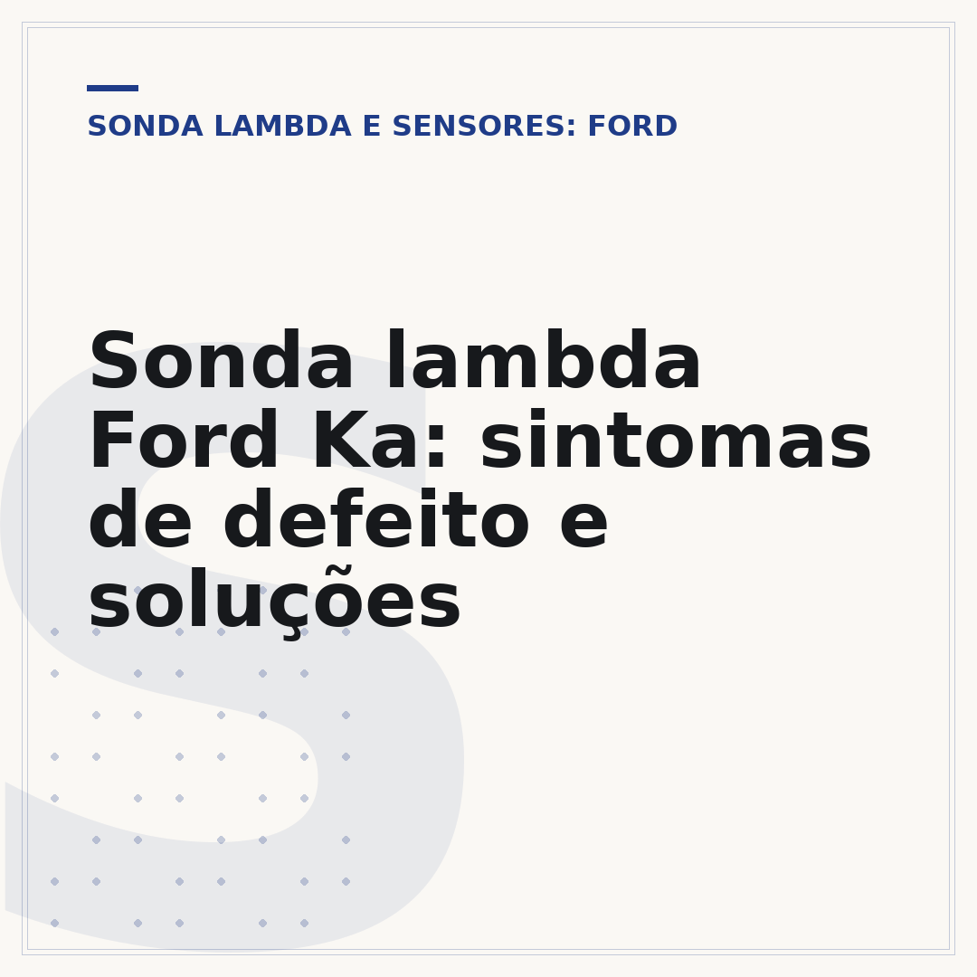 Sonda lambda Ford Ka: sintomas de defeito e soluções
