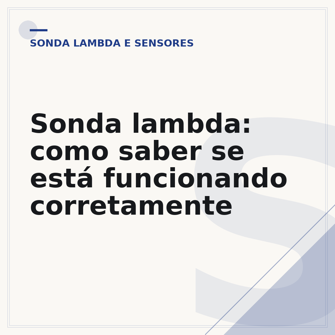 Sonda lambda: como saber se está funcionando corretamente