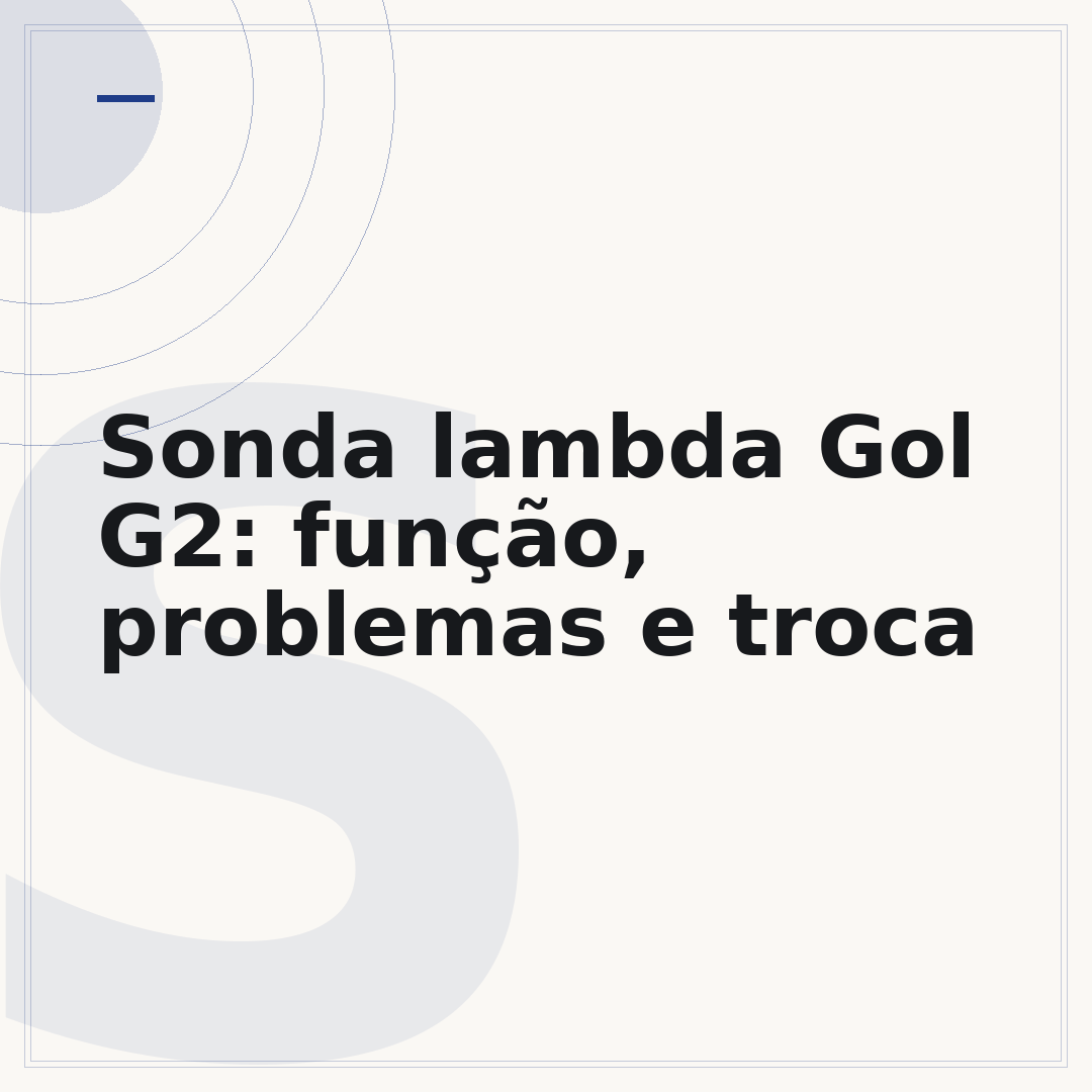 Sonda lambda Gol G2: função, problemas e troca