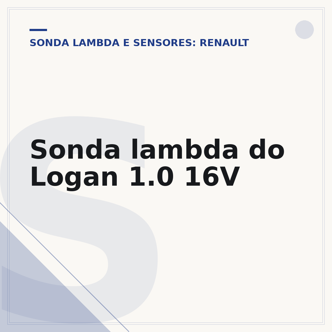 Sonda lambda do Logan 1.0 16V