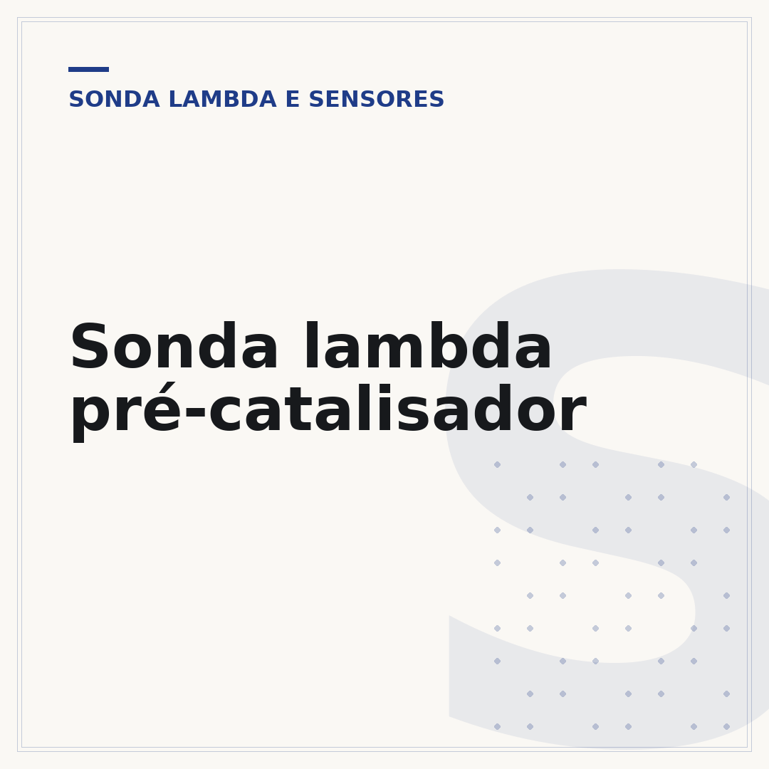 Sonda lambda pré-catalisador